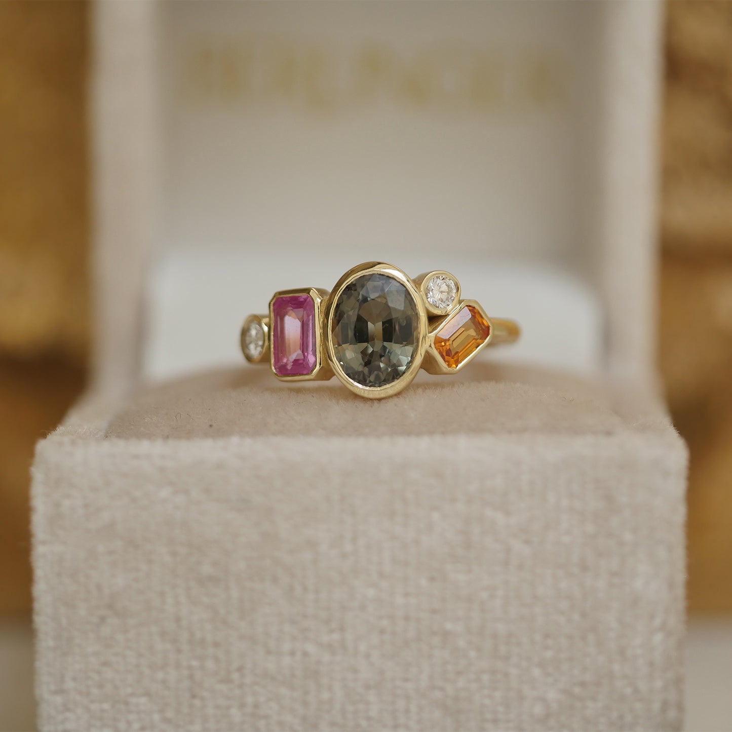 Sapphire Cluster Ring