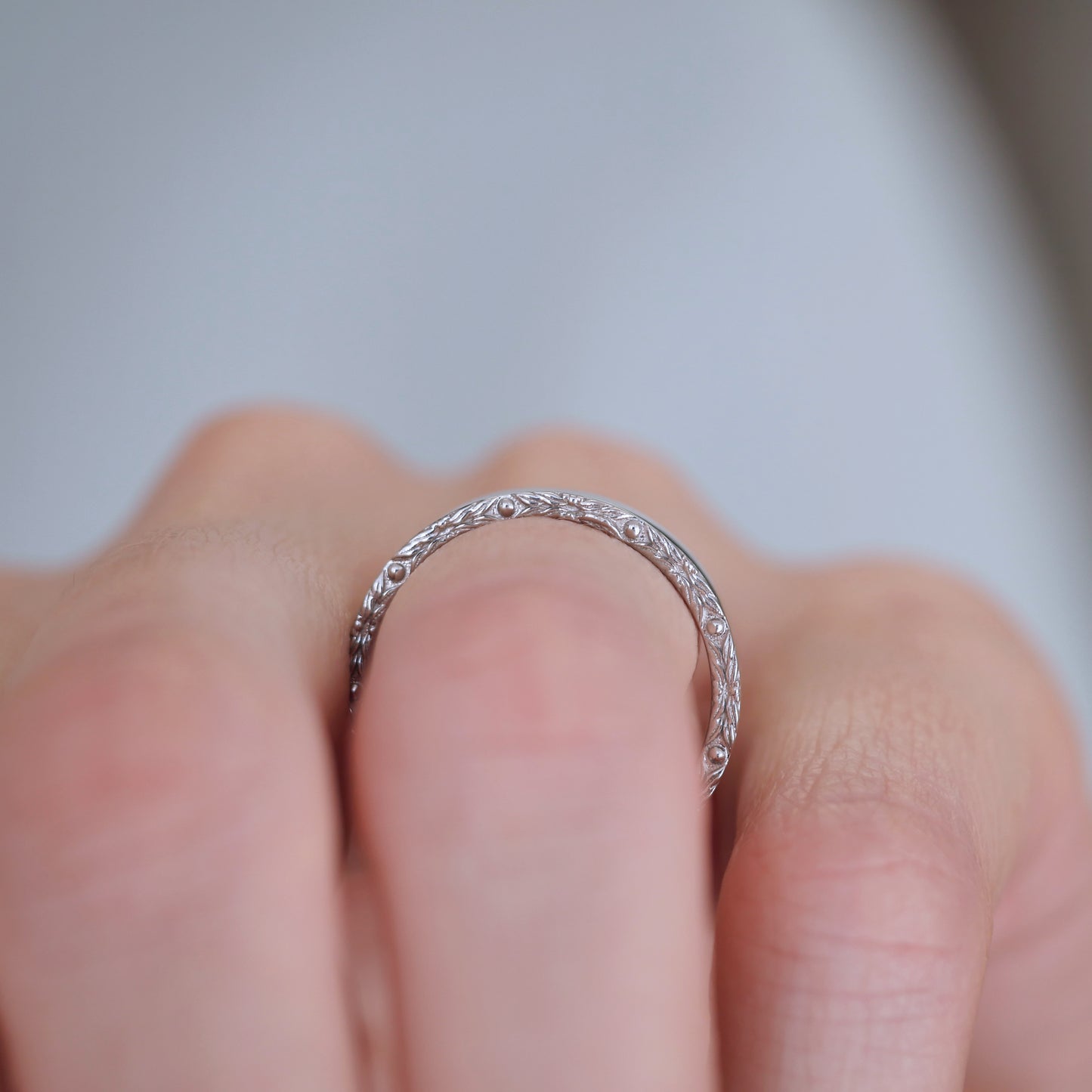 Men's Elsa Engraved Wedding Band