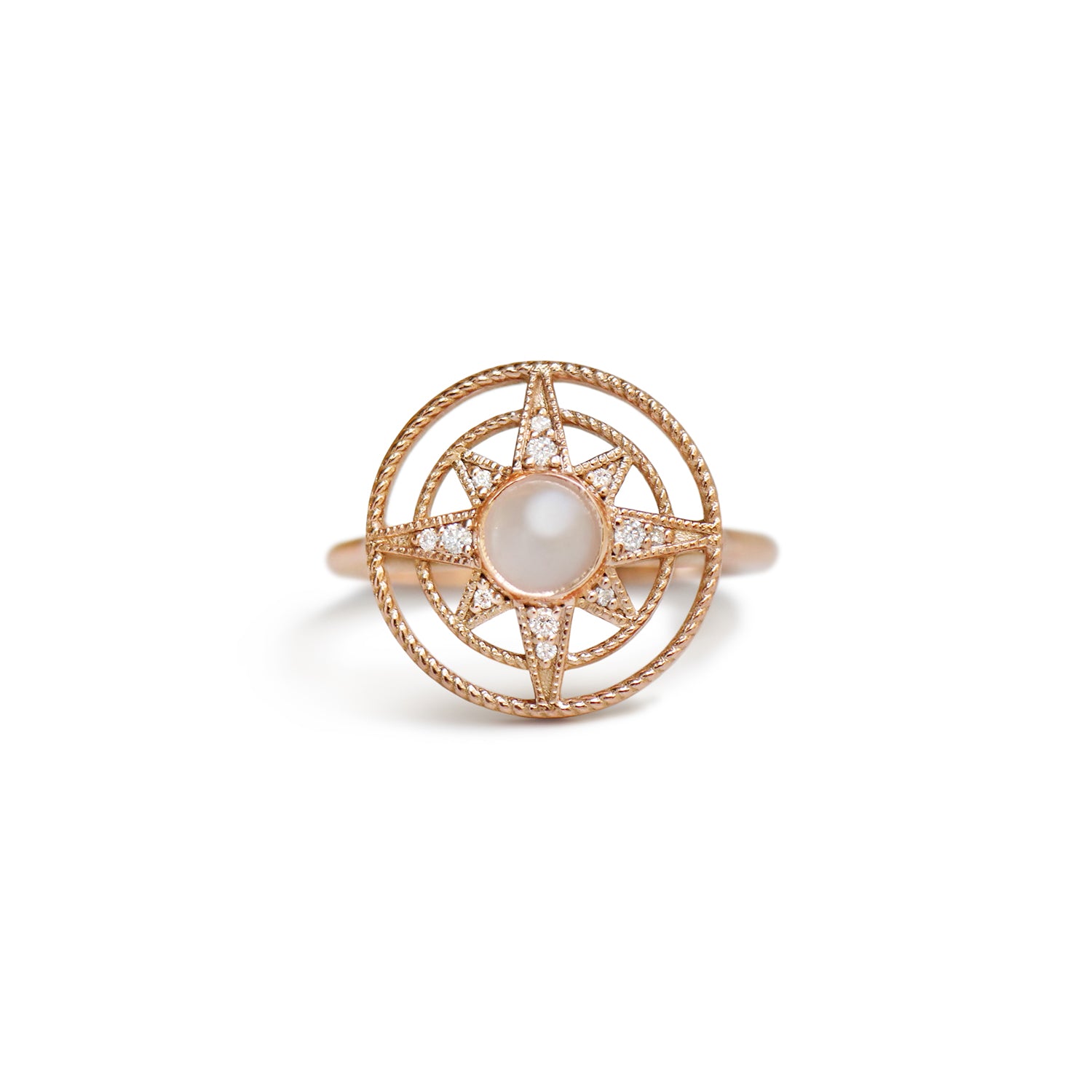 Rose Gold Compass Ring