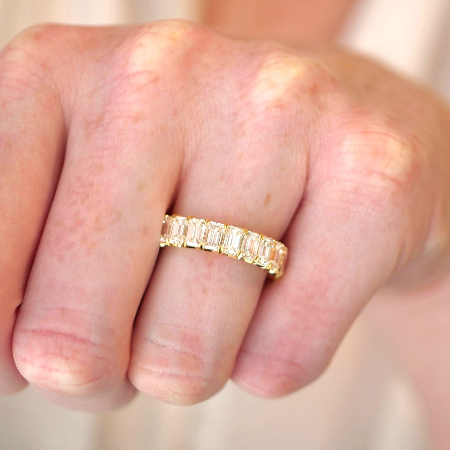 Emerald Cut Diamond Eternity Band