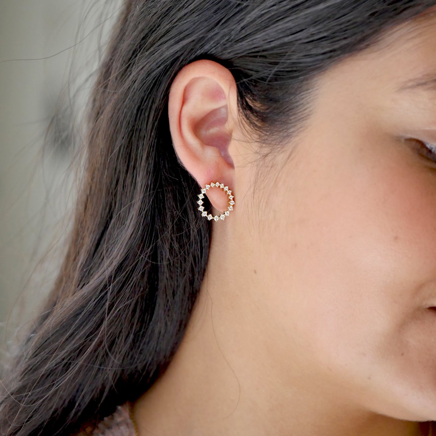 Diamond Wreath Stud Earrings