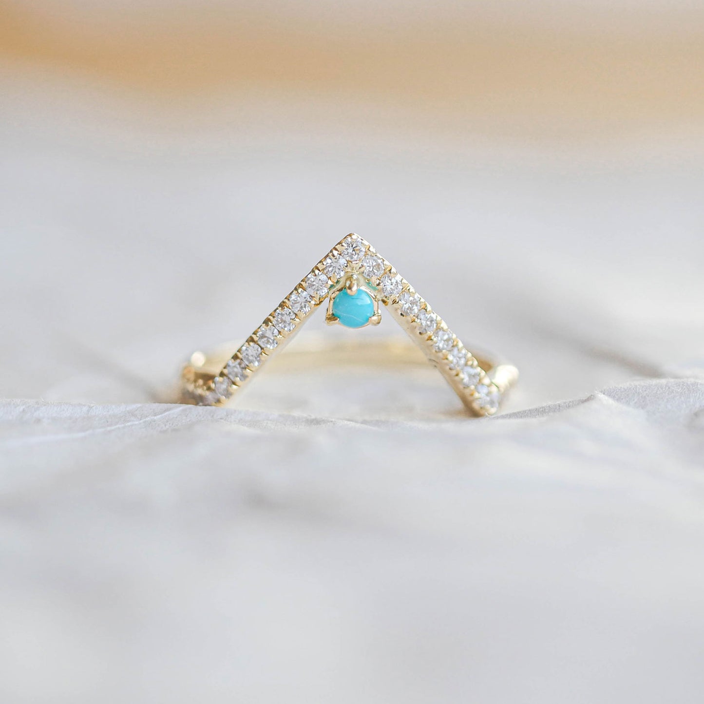 Aquamarine & Lab-Created Pear Diamond Moi et Toi Ring Set