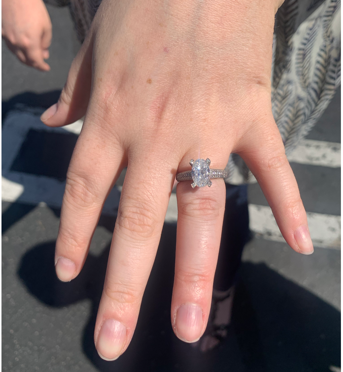 Oval Diamond Micro Pavé Ring