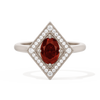 Diamond Shape Halo Oval