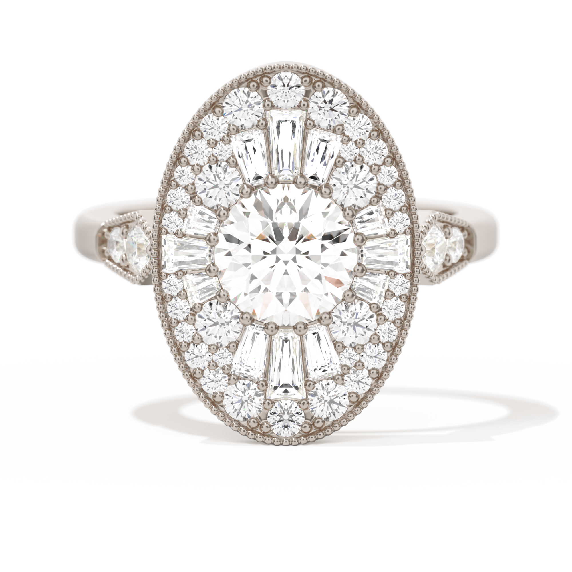 Oval Ballerina Round Center 1.00 ctw.