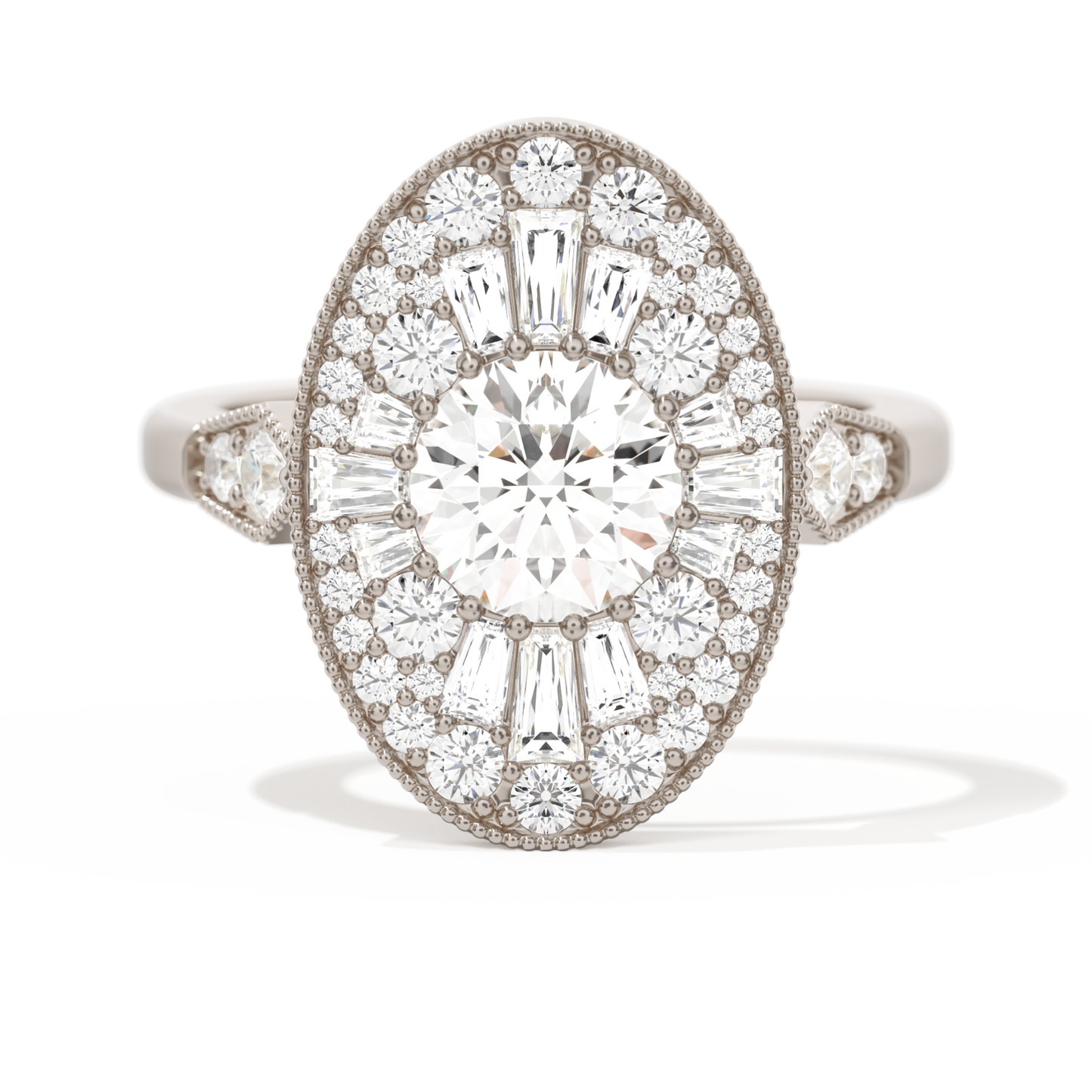 Oval Ballerina Round Center 1.00 ctw.