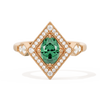 Diamond Shape Halo Oval