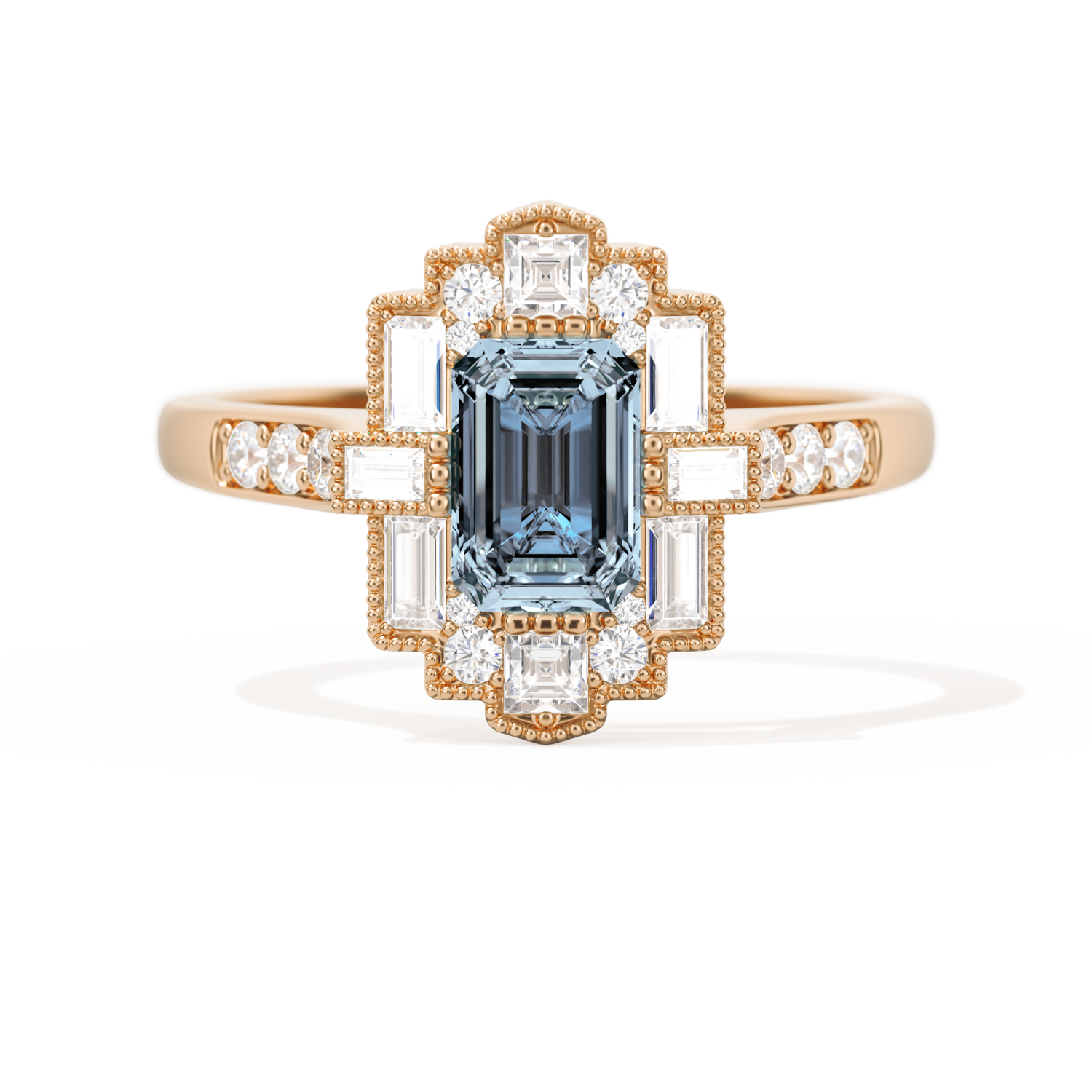 Rectangular Deco with 6x4 Emerald Cut