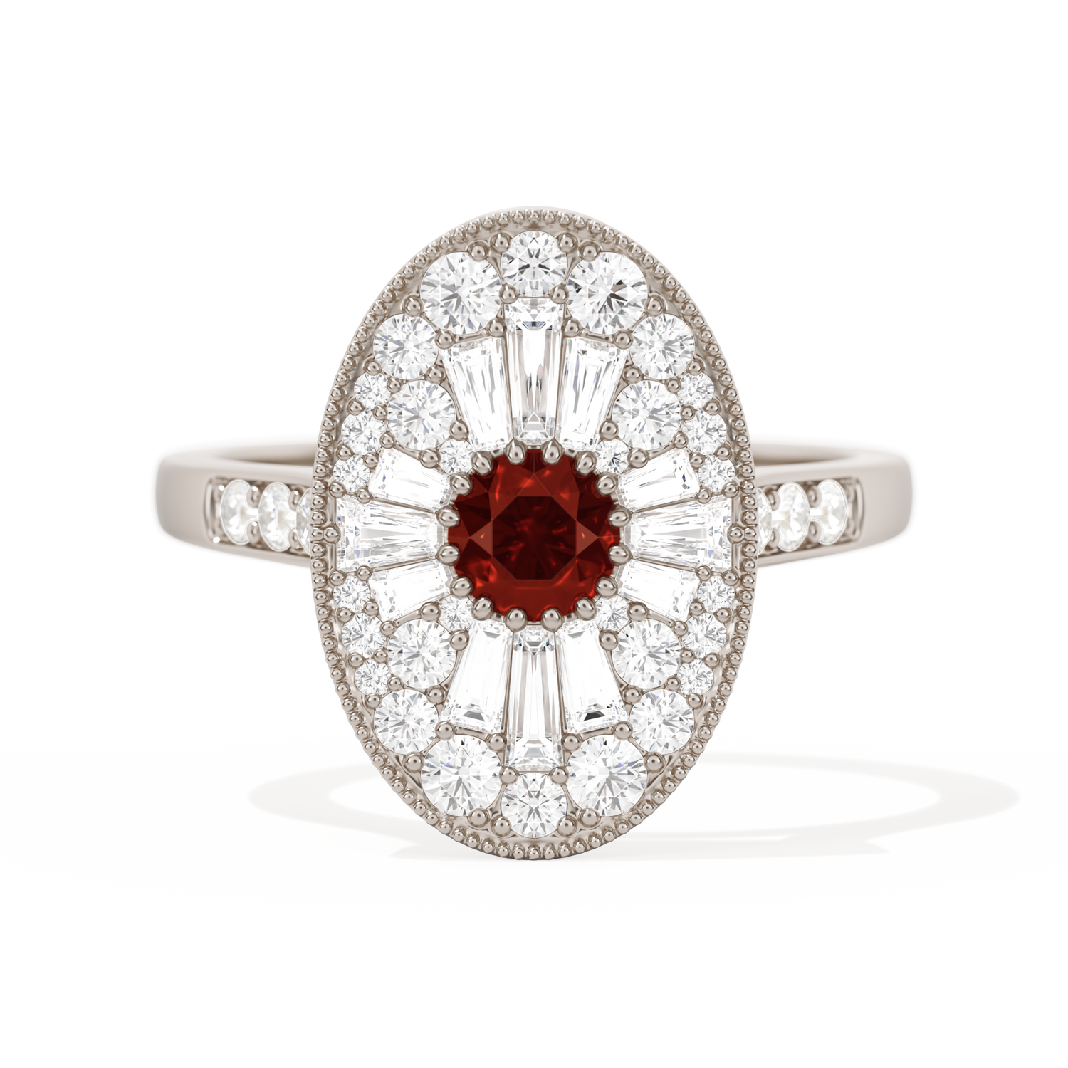 Oval Ballerina Round Center 0.35 ctw