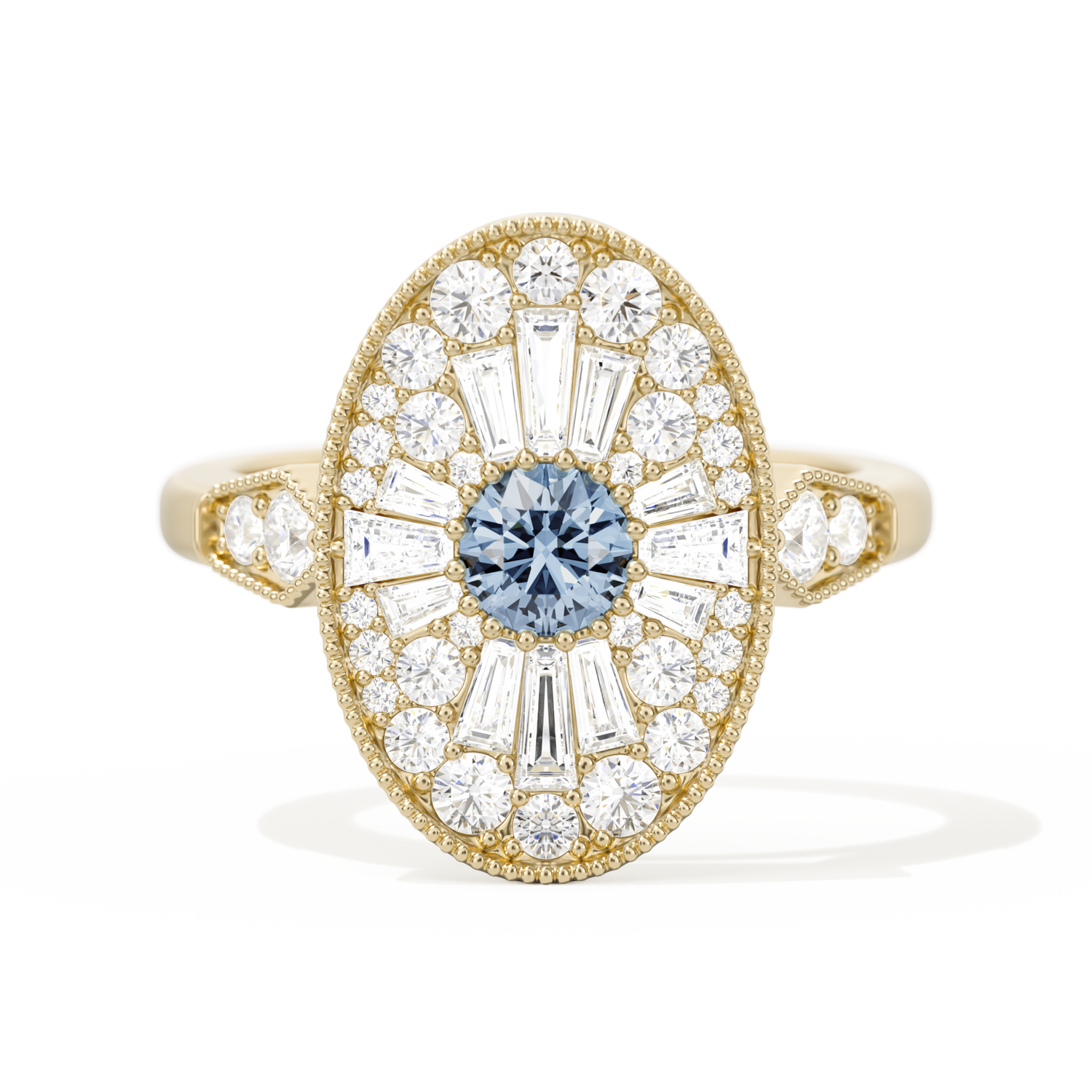 Oval Ballerina Round Center 0.35 ctw