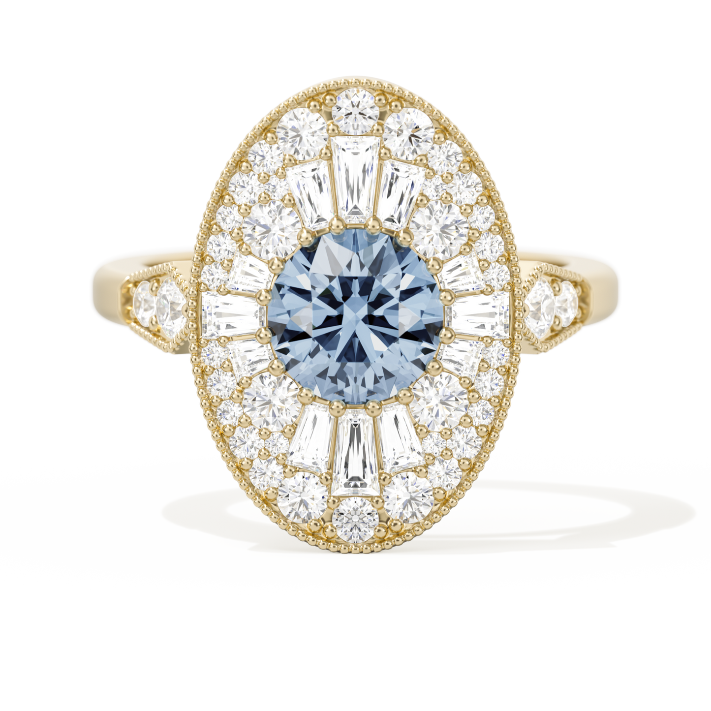 Oval Ballerina Round Center 1.00 ctw.