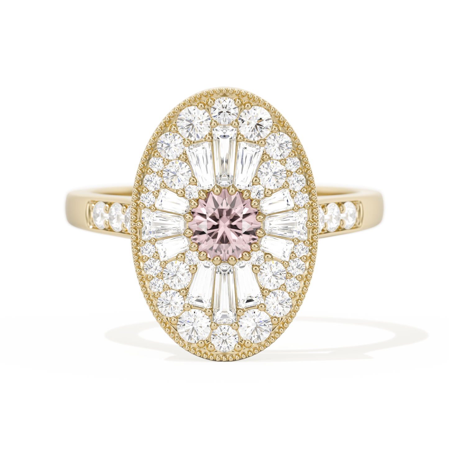 Oval Ballerina Round Center 0.35 ctw