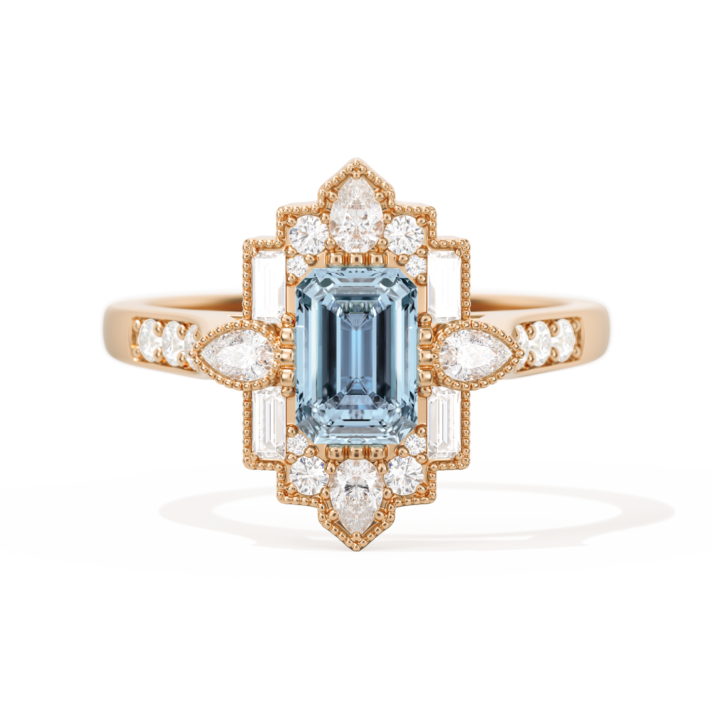 Pear Deco with 6x4 Emerald Cut