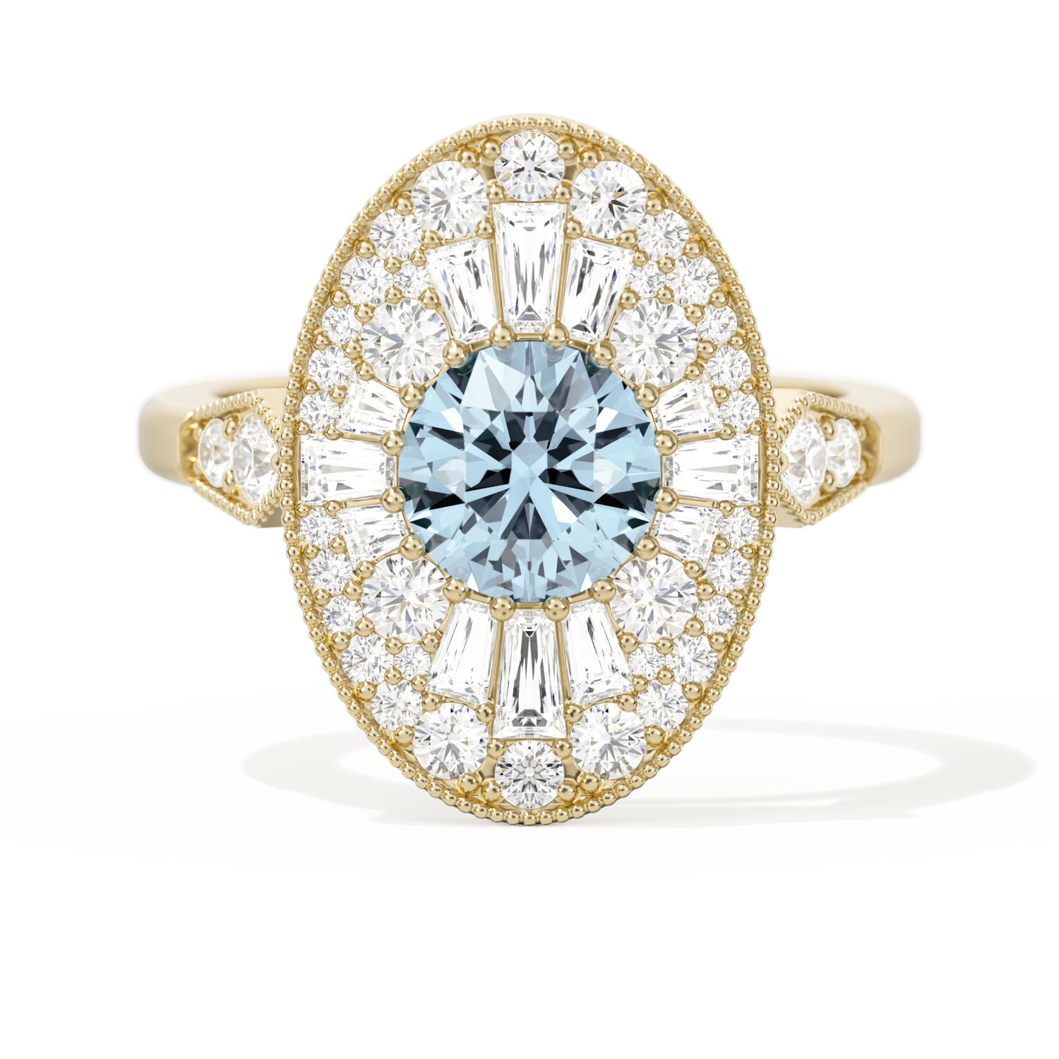 Oval Ballerina Round Center 1.00 ctw.