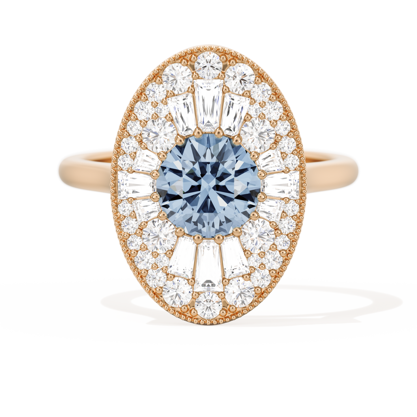 Oval Ballerina Round Center 1.00 ctw.