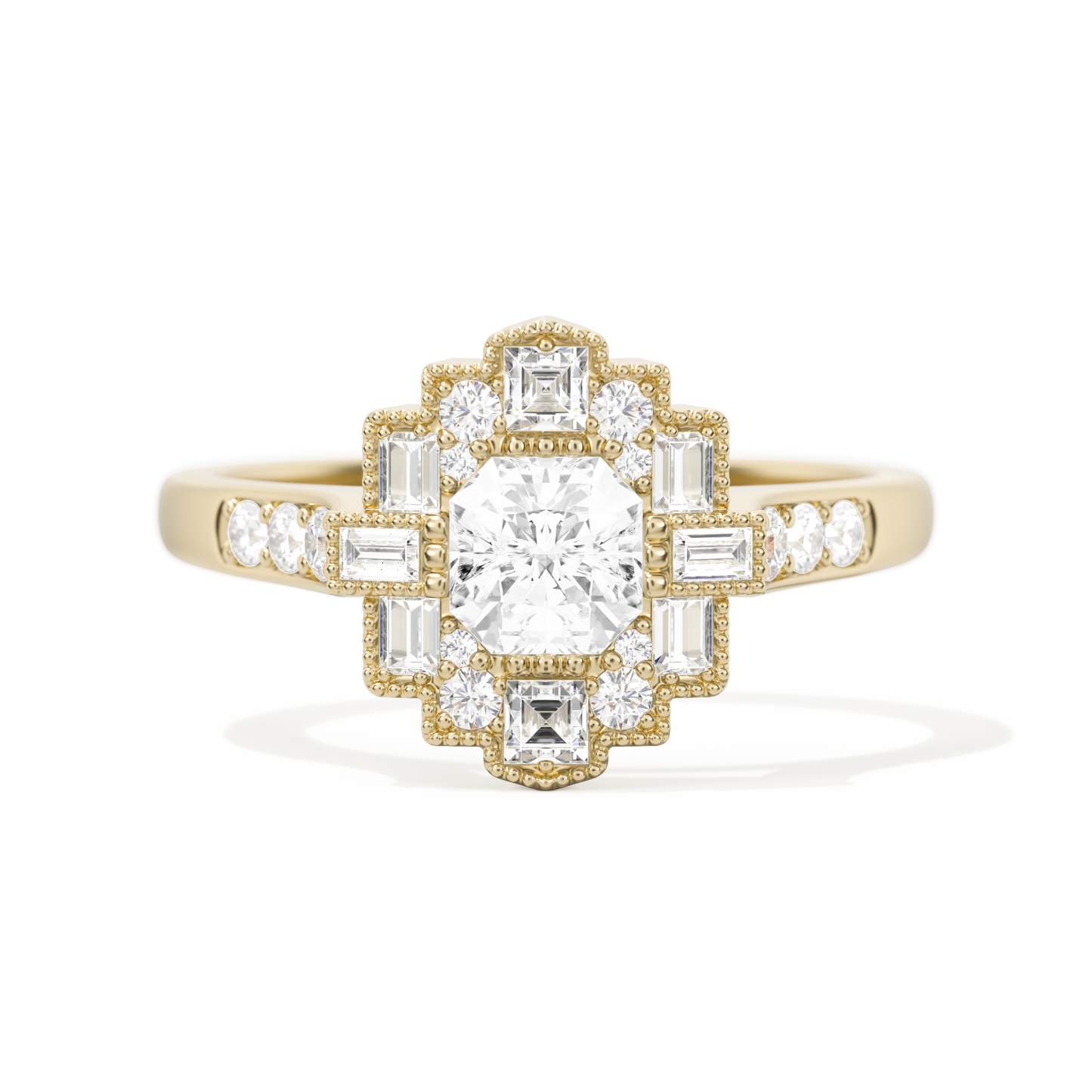 Square Deco with Asscher Cut