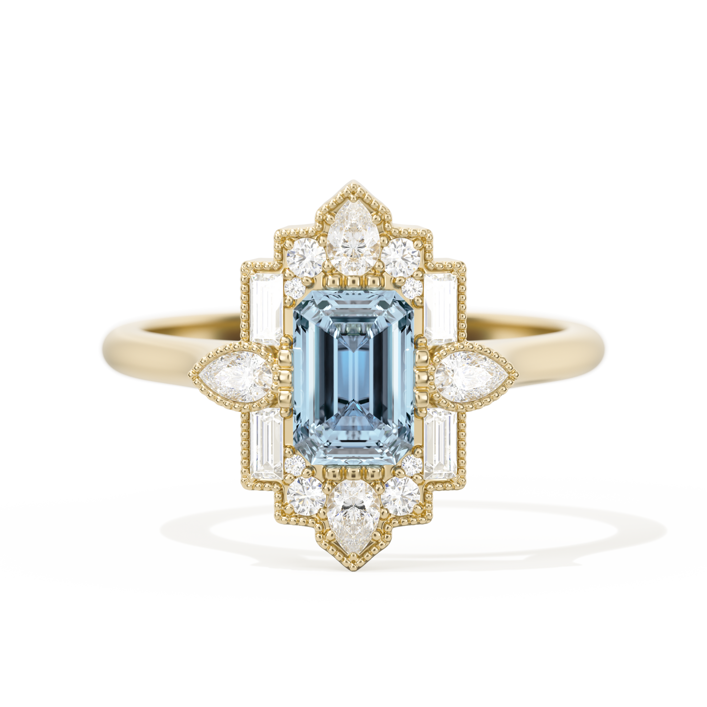 Pear Deco with 6x4 Emerald Cut