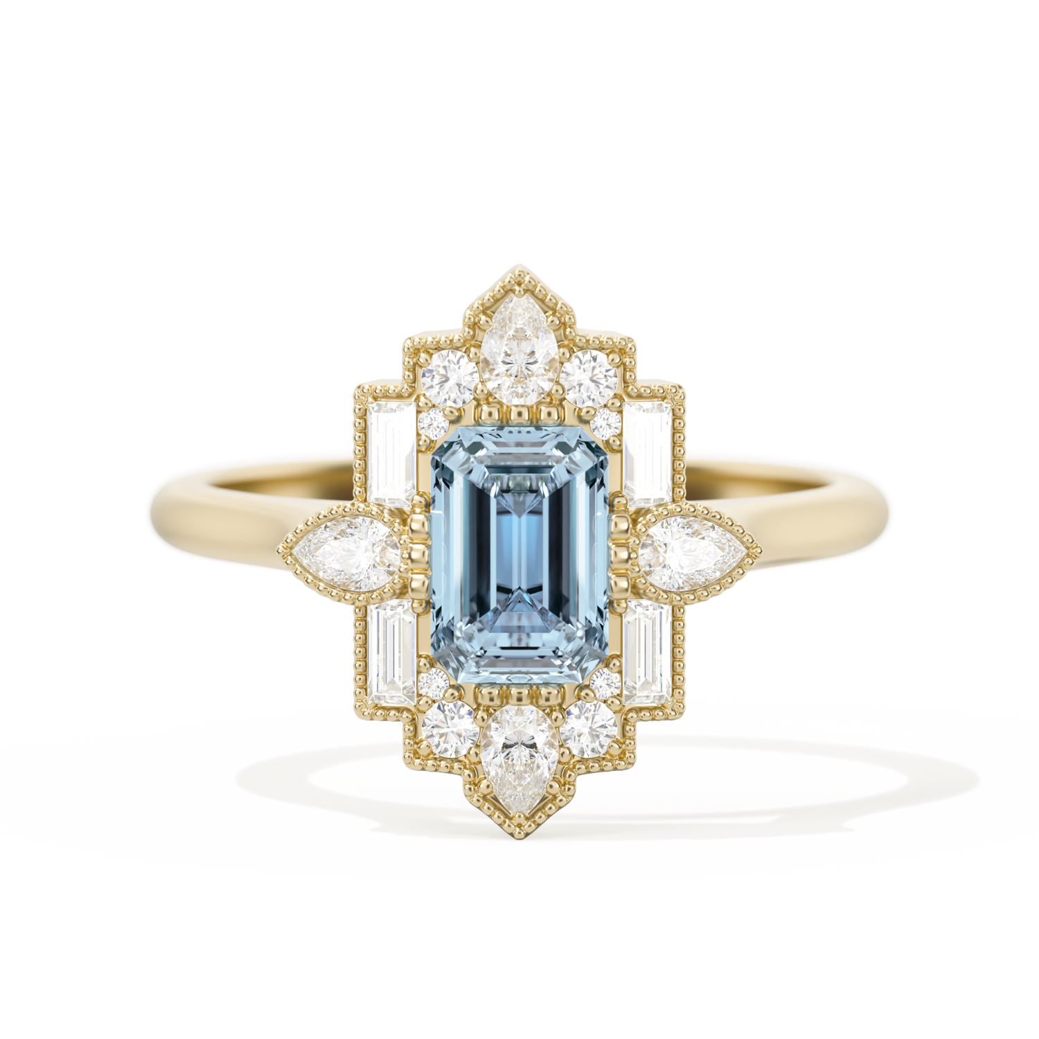 Pear Deco with 6x4 Emerald Cut