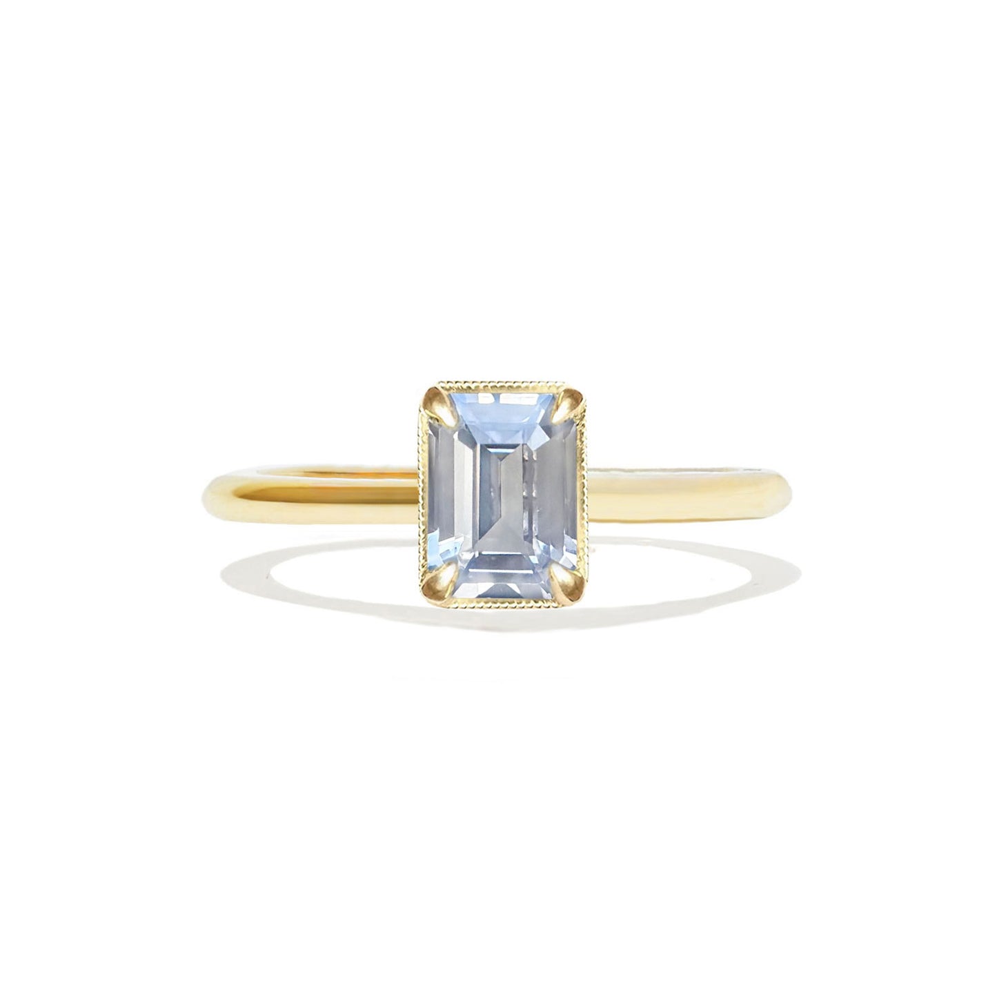 1.14 Emerald Cut Light Blue-Grey Sapphire