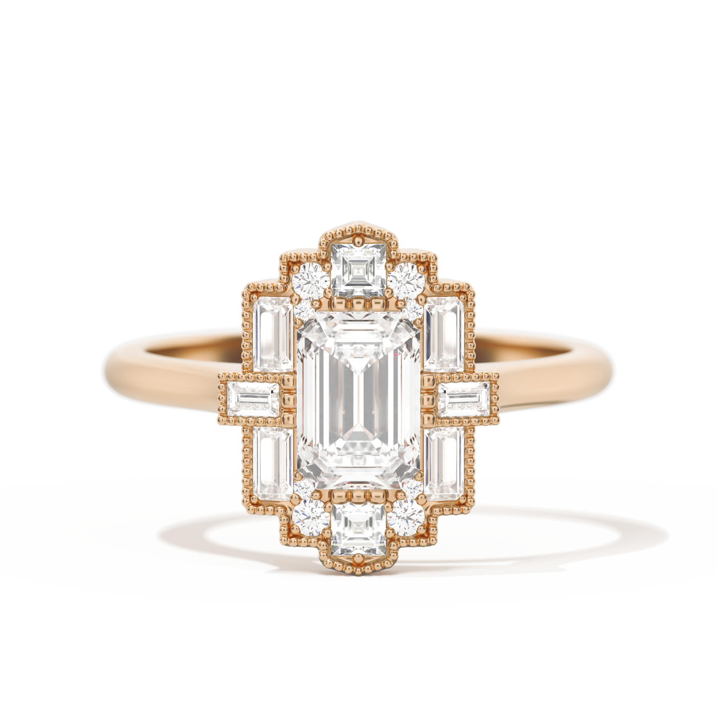 Rectangular Deco with 6x4 Emerald Cut