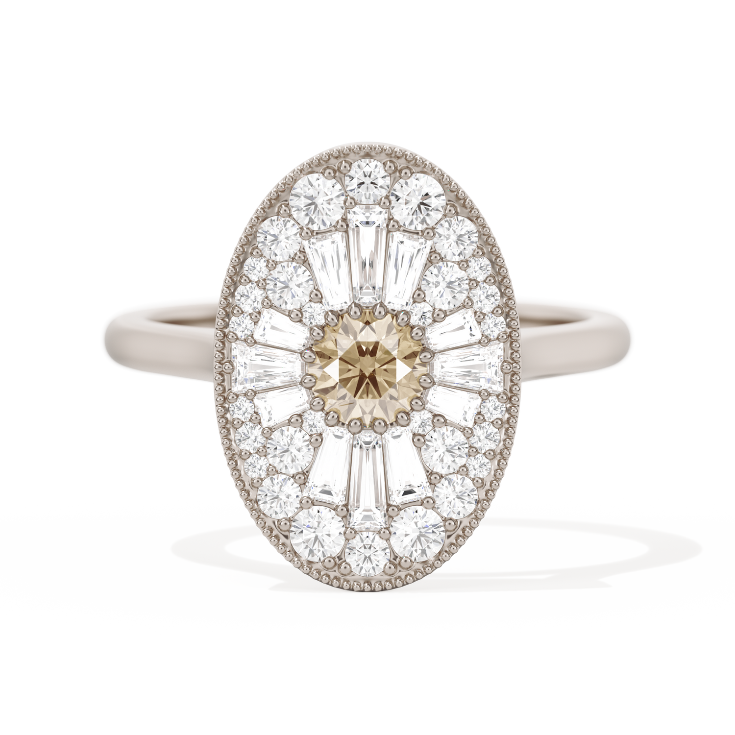 Oval Ballerina Round Center 0.35 ctw