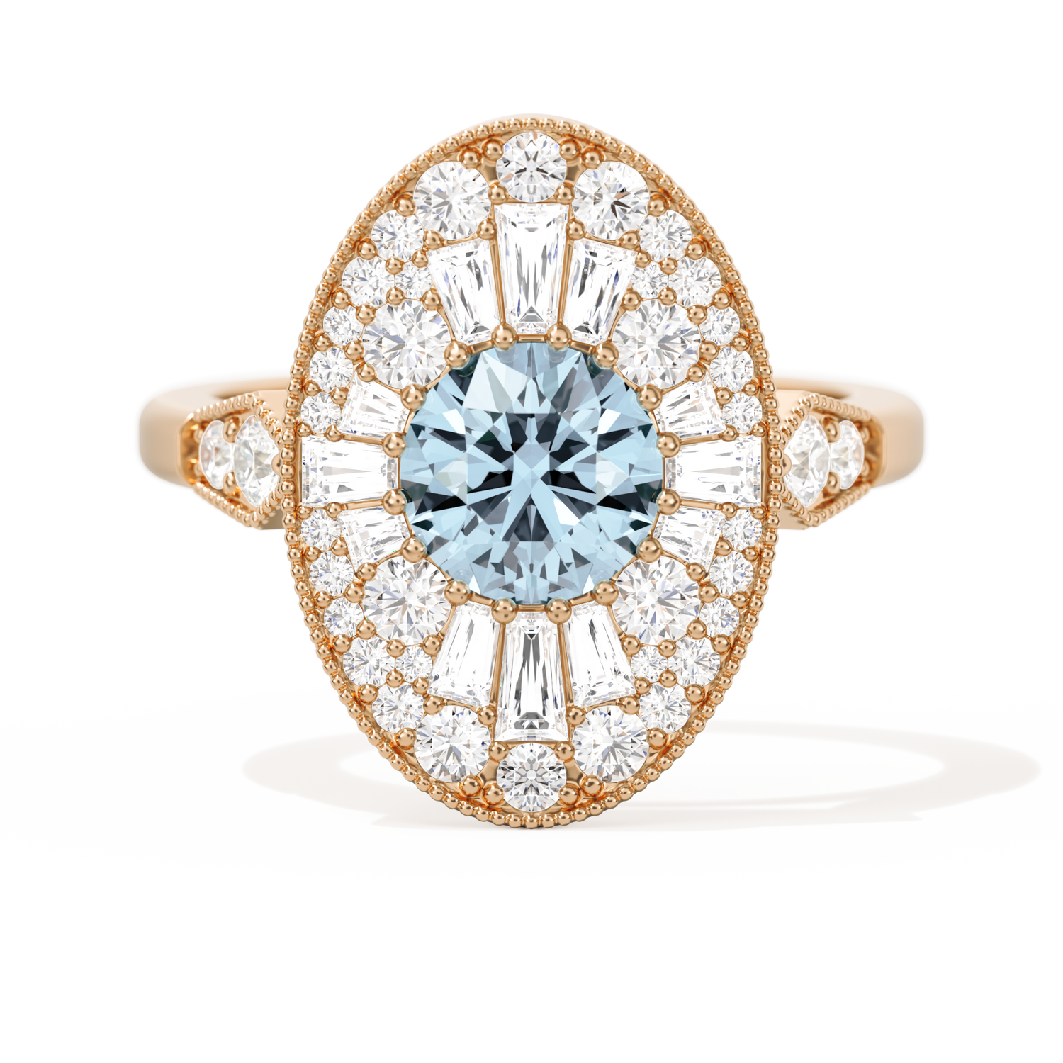 Oval Ballerina Round Center 1.00 ctw.