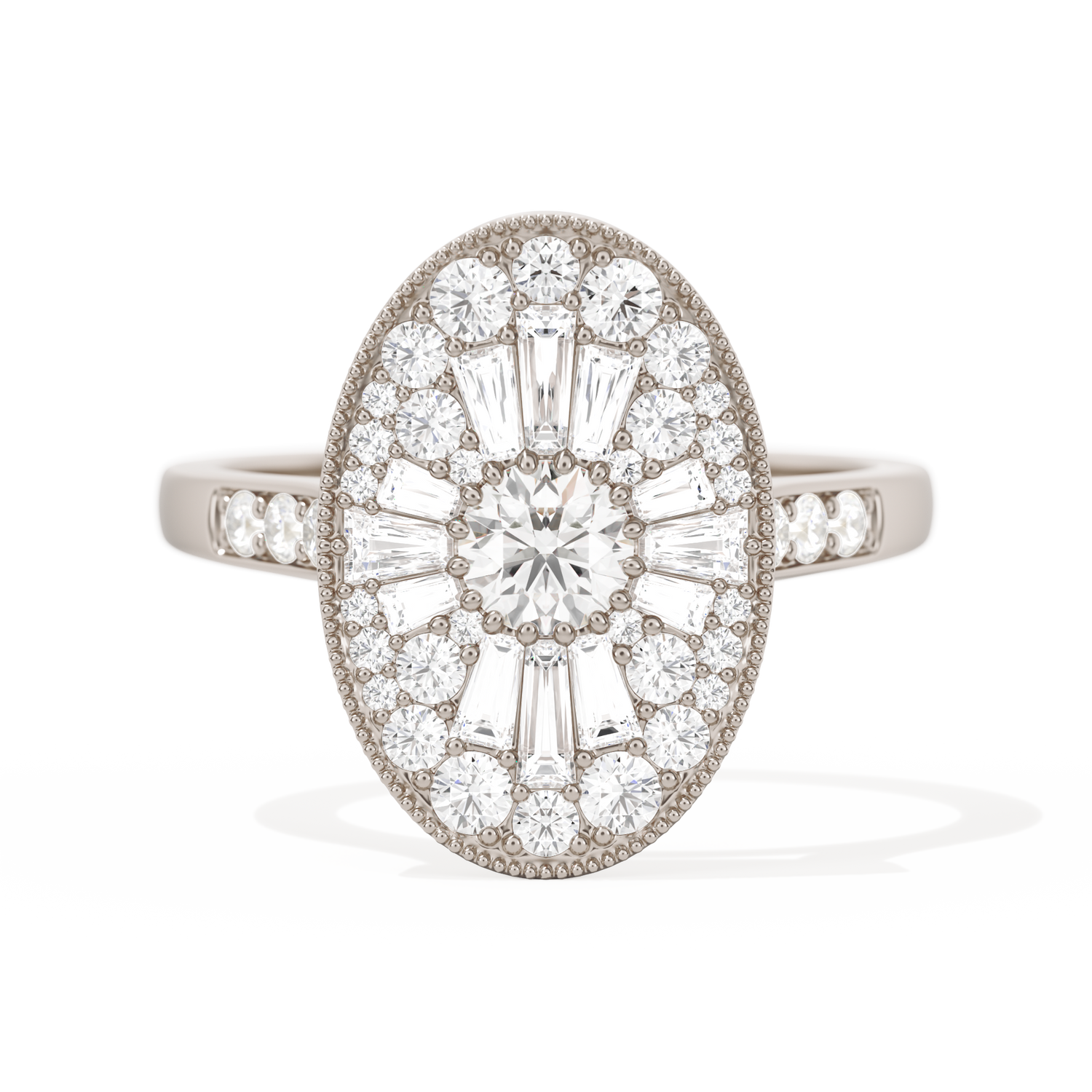 Oval Ballerina Round Center 0.35 ctw