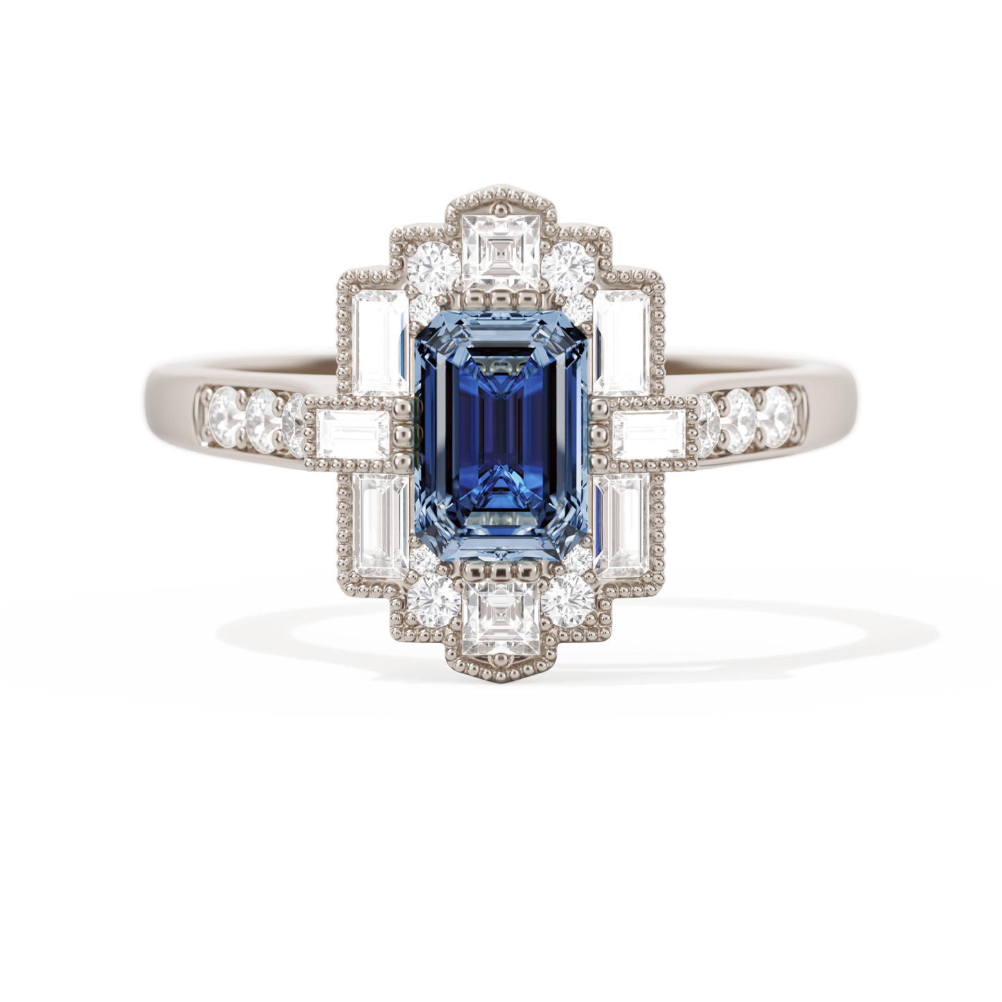 Rectangular Deco with 6x4 Emerald Cut