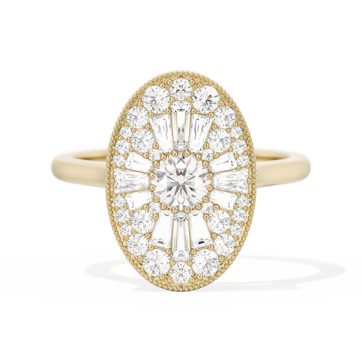 Oval Ballerina Round Center 0.35 ctw