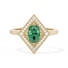 Diamond Shape Halo Oval