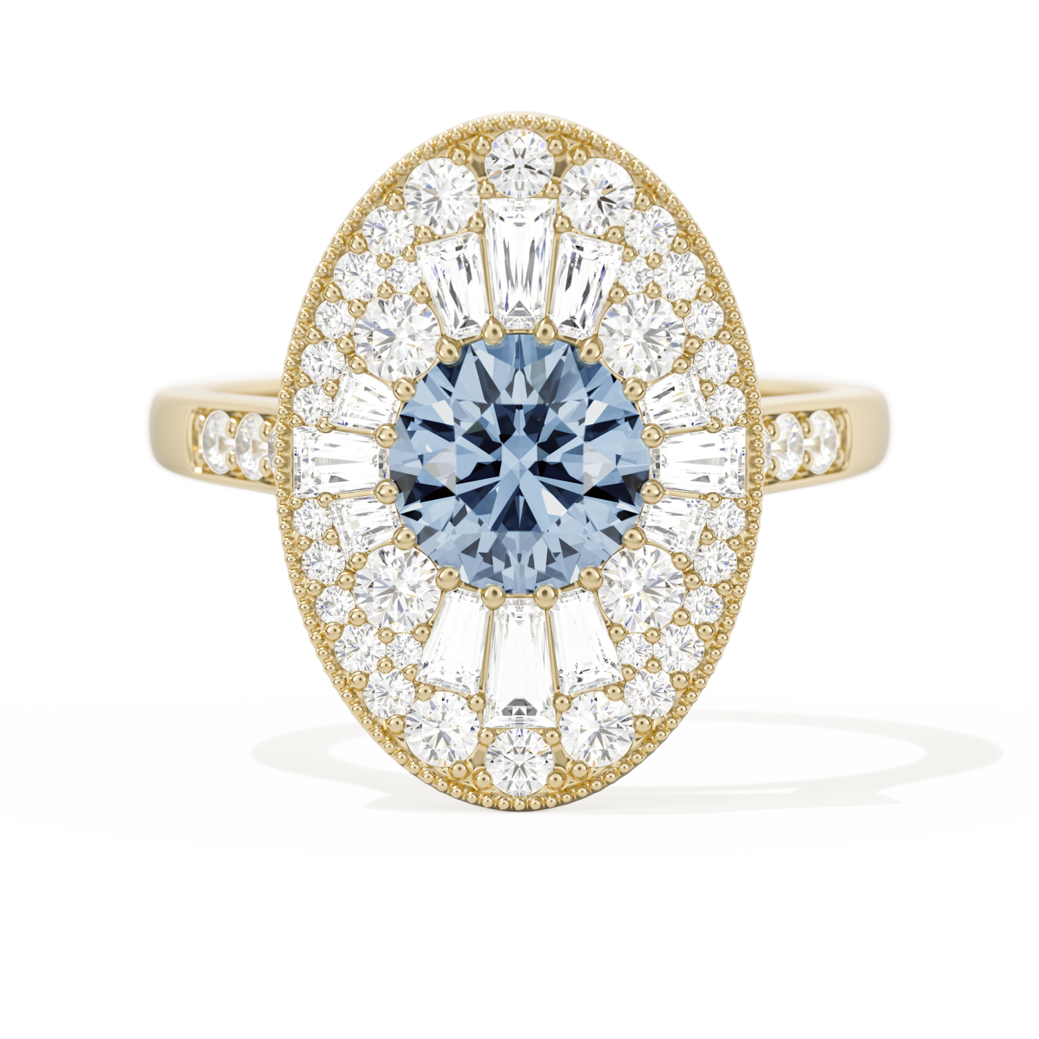 Oval Ballerina Round Center 1.00 ctw.