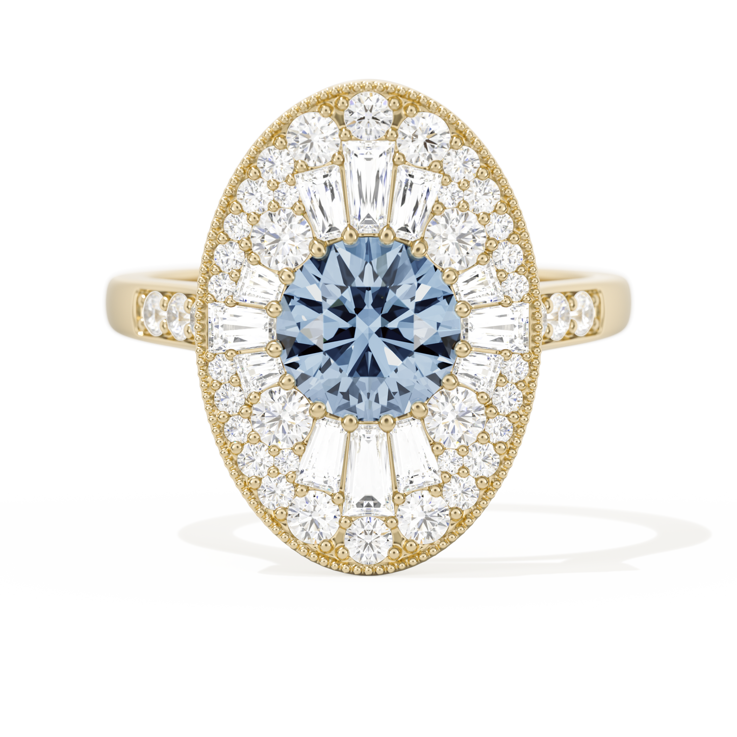 Oval Ballerina Round Center 1.00 ctw.