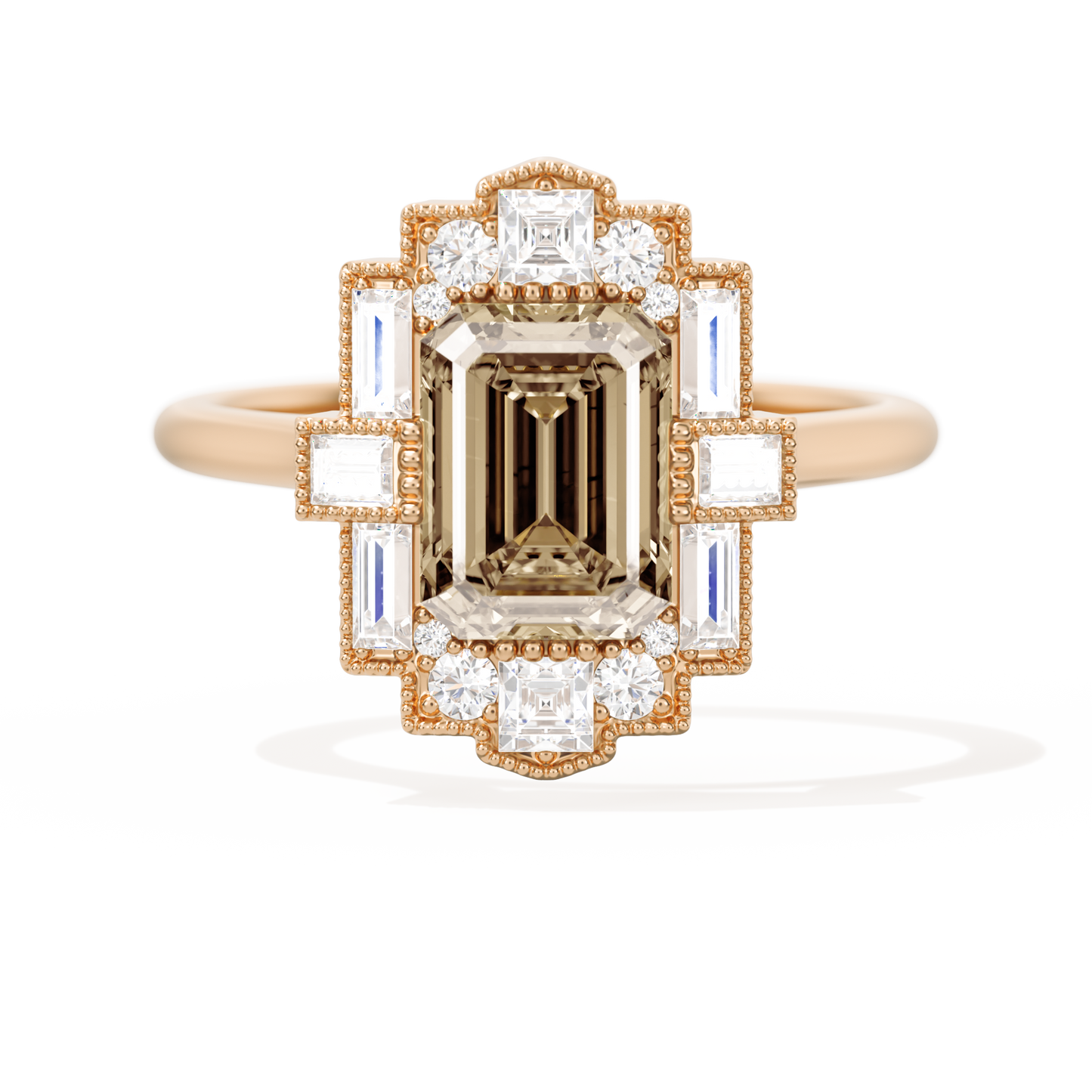 Rectangular Deco with 8x6 Emerald Cut