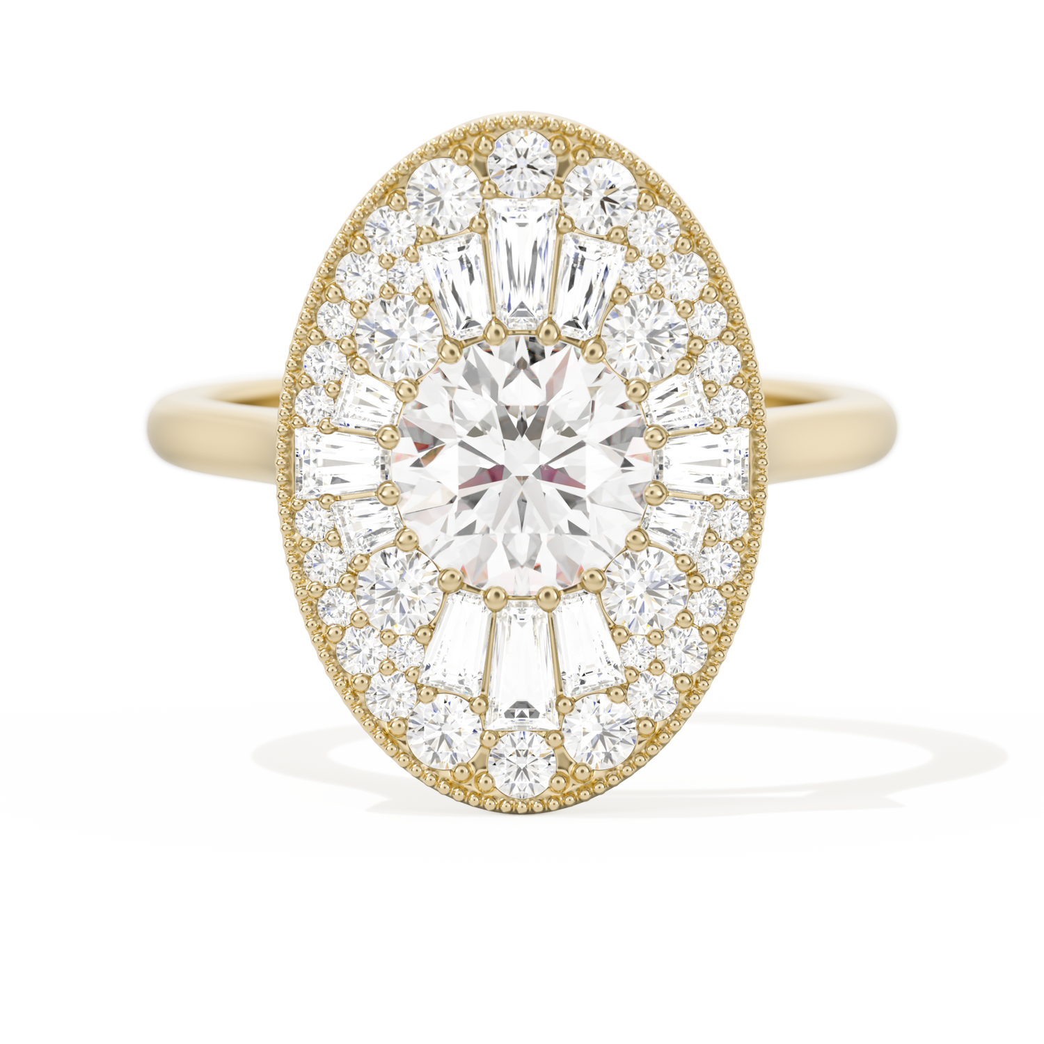 Oval Ballerina Round Center 1.00 ctw.