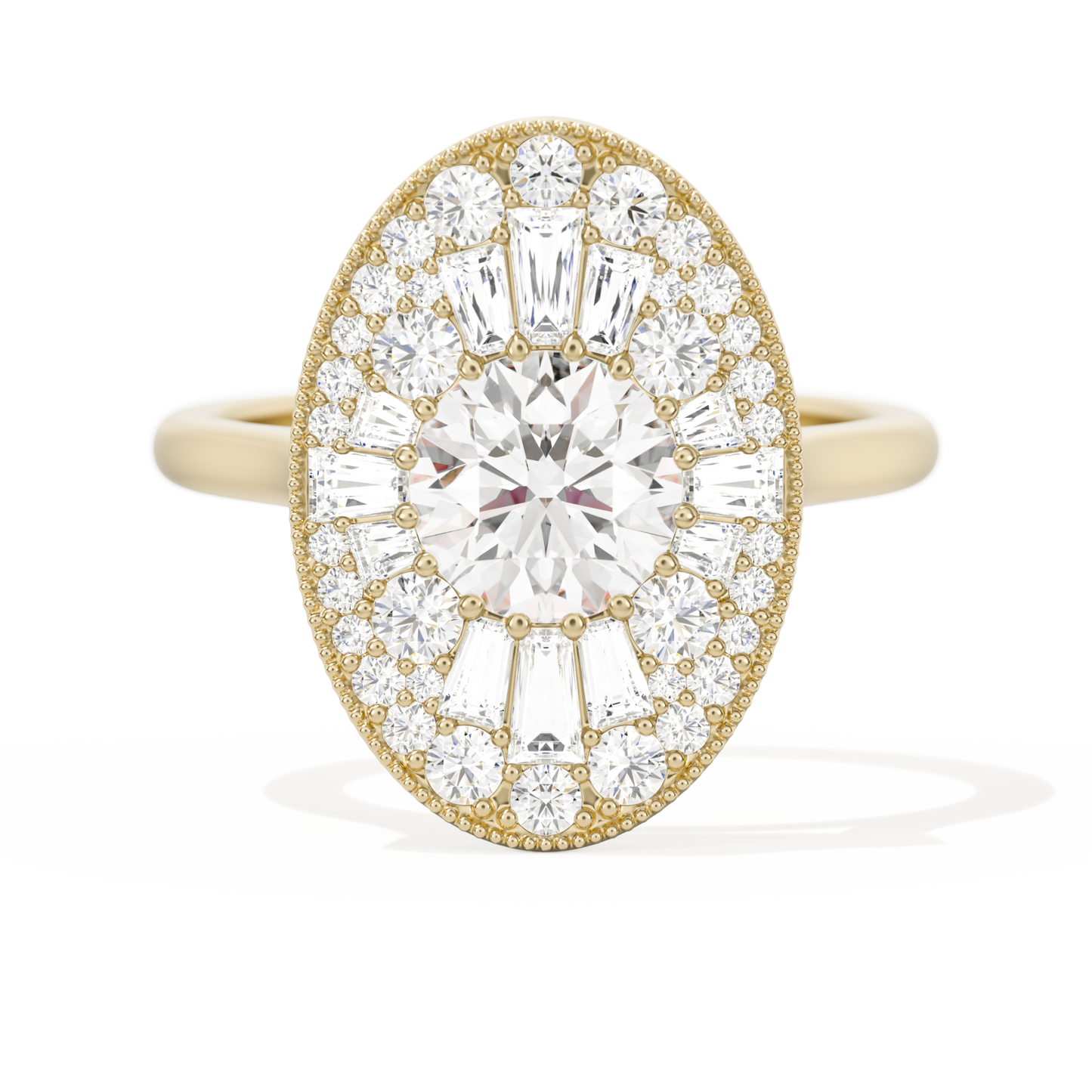 Oval Ballerina Round Center 1.00 ctw.