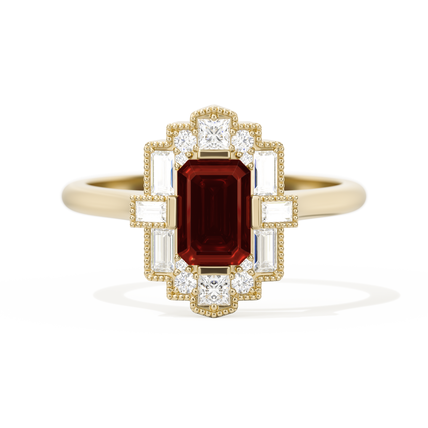 Rectangular Deco with 6x4 Emerald Cut