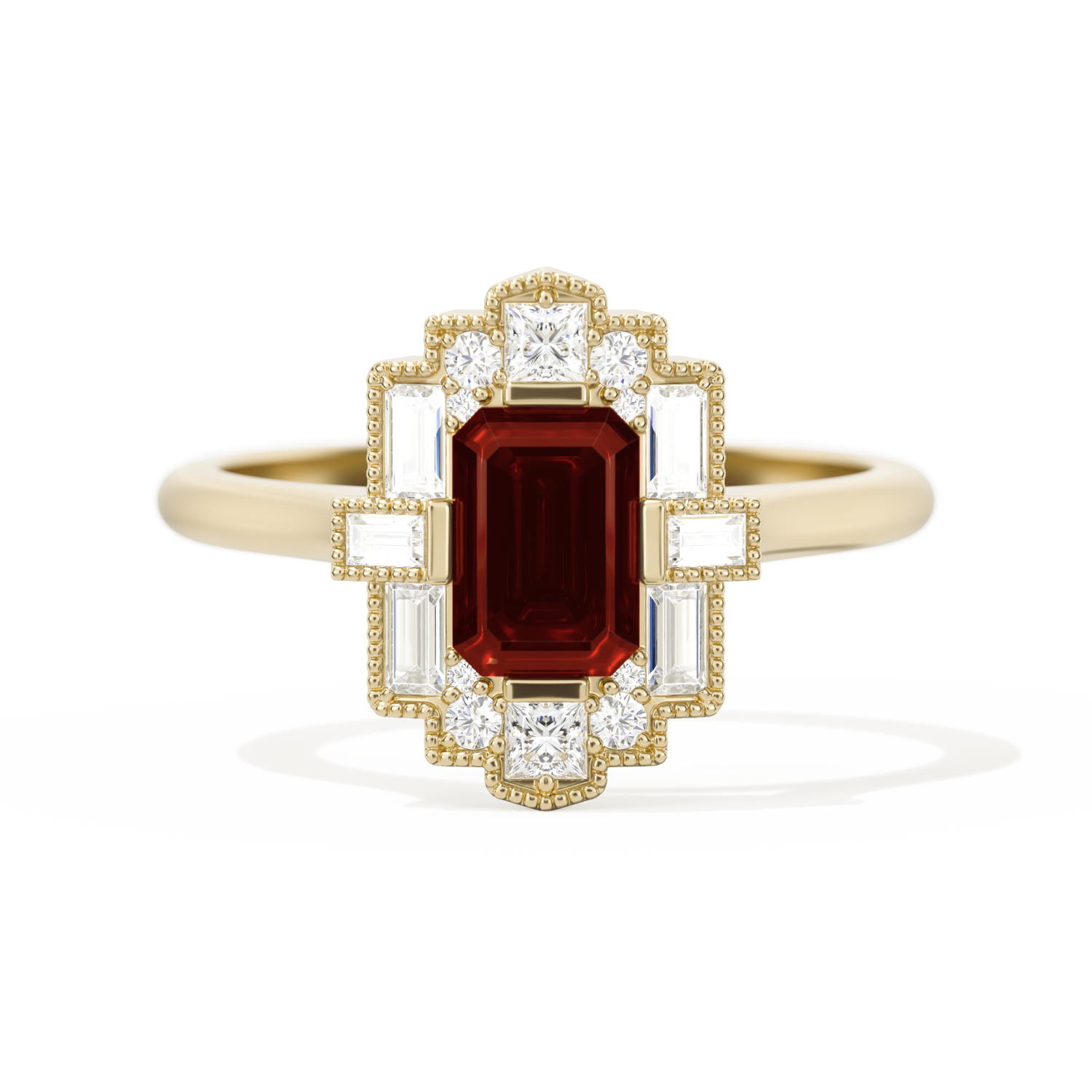 Rectangular Deco with 6x4 Emerald Cut