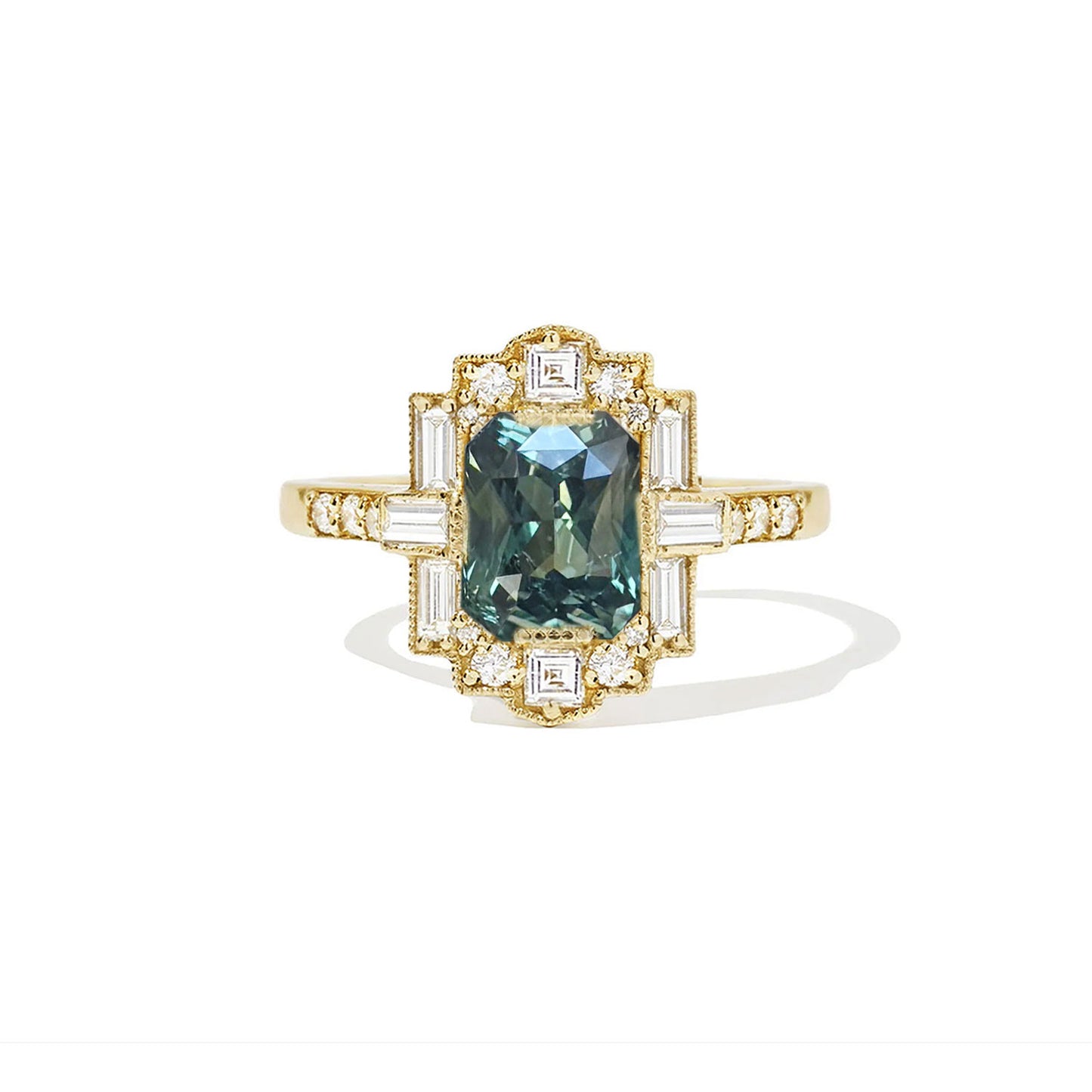 2.05 Radiant Cut Teal Sapphire