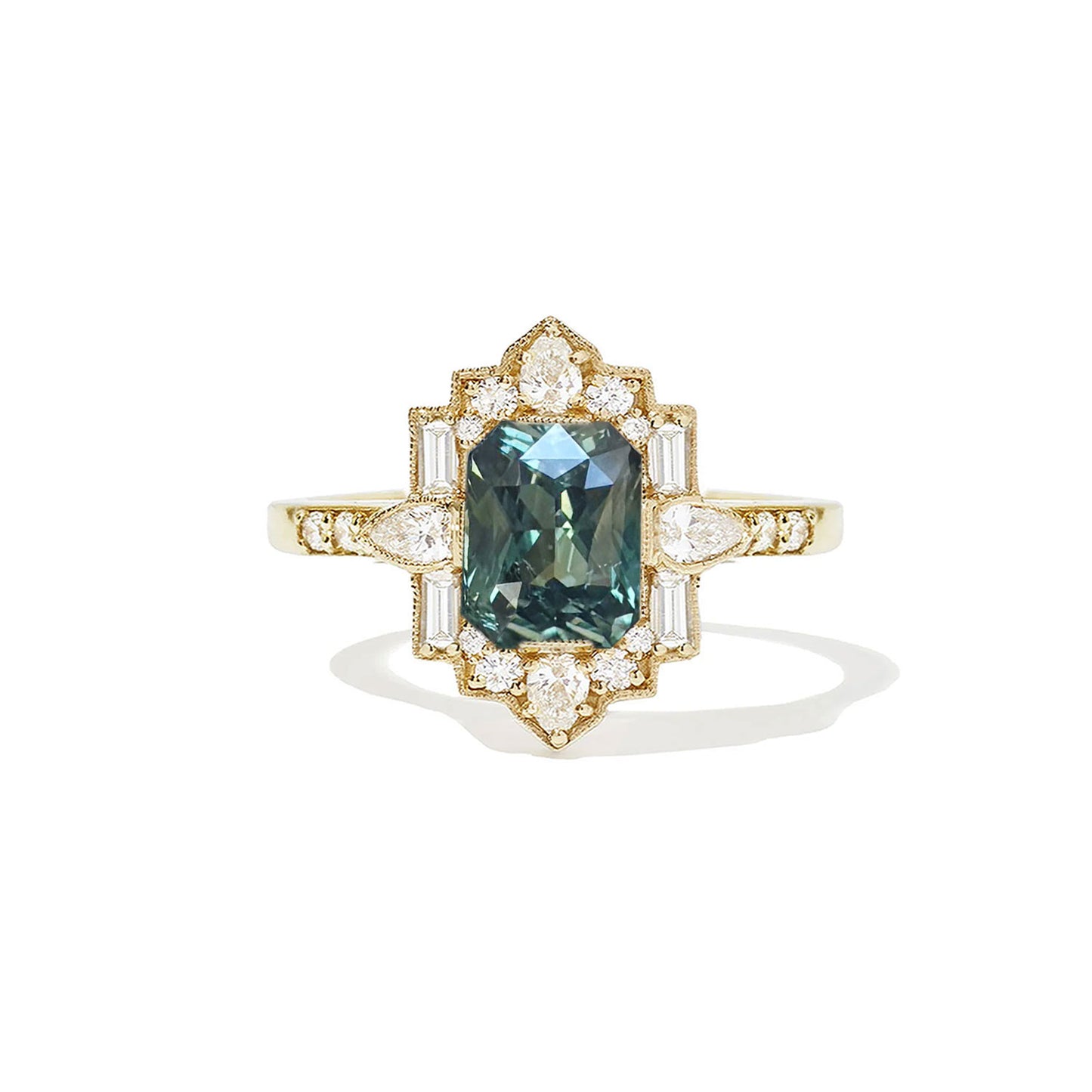 2.05 Radiant Cut Teal Sapphire