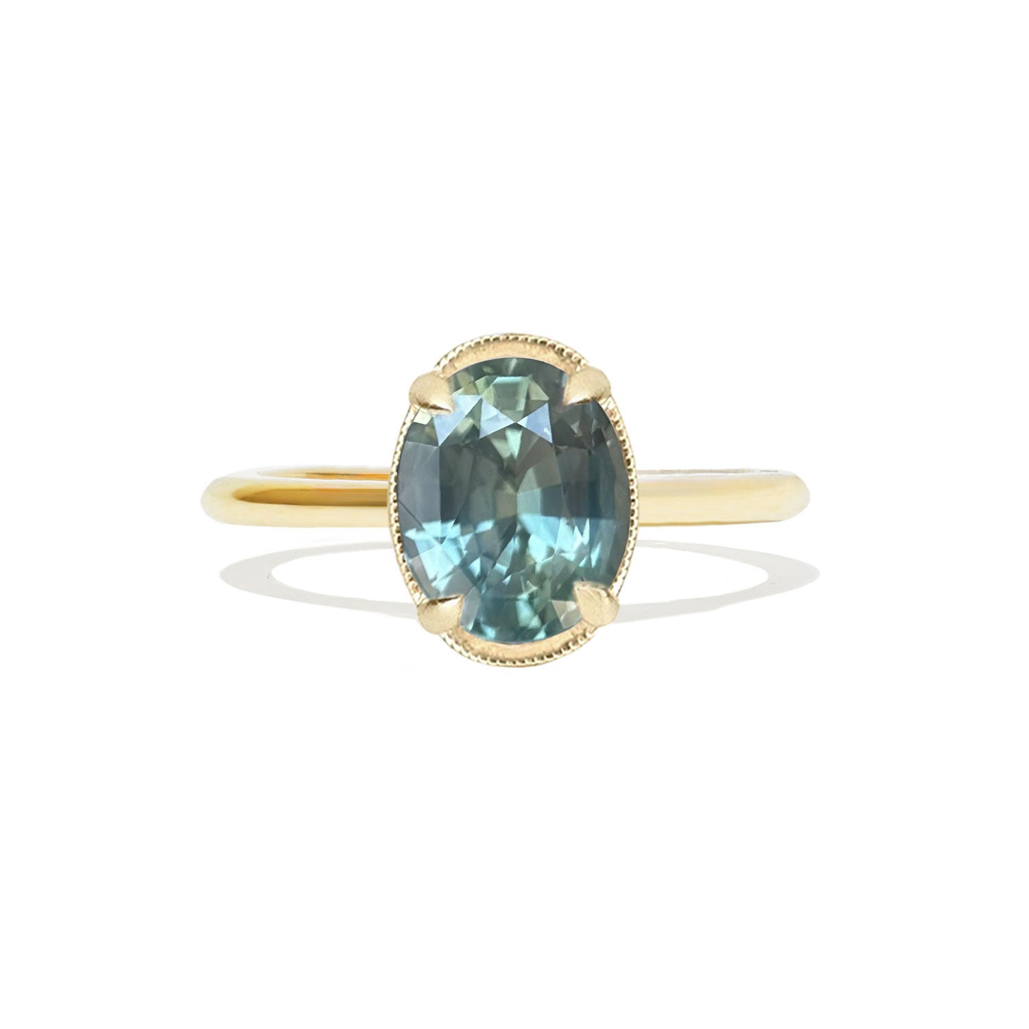2.58 Oval Blue Green Sapphire