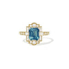 2.50 Emerald Cut Unheated Opalescent Teal Sapphire