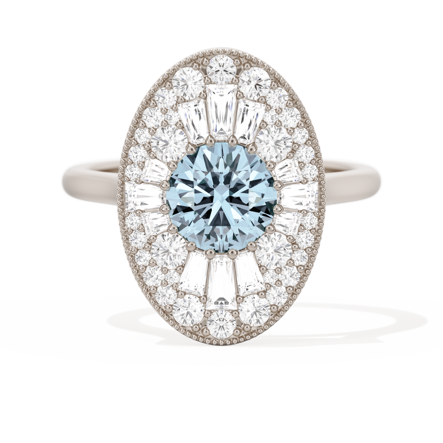 Oval Ballerina Round Center 1.00 ctw.