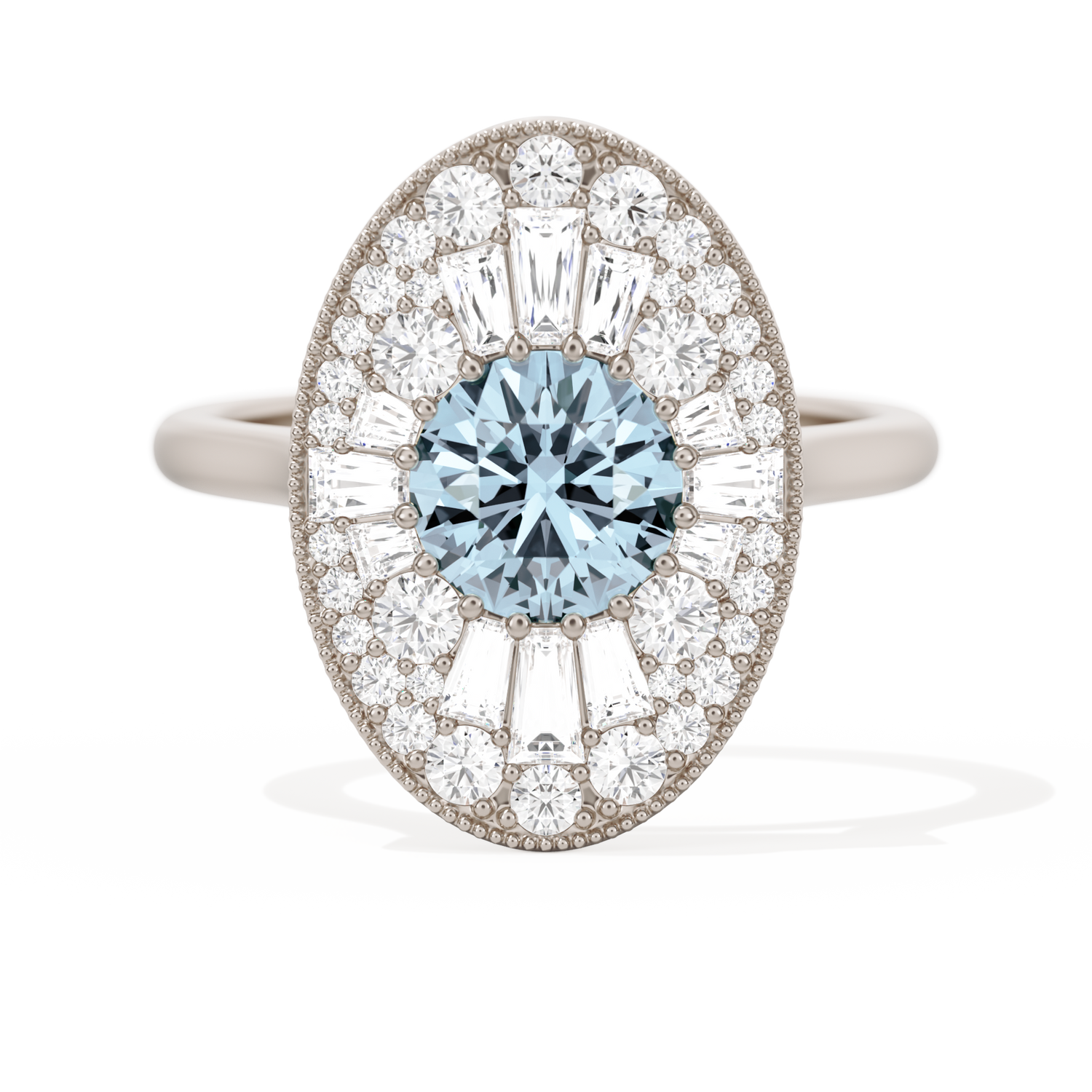 Oval Ballerina Round Center 1.00 ctw.