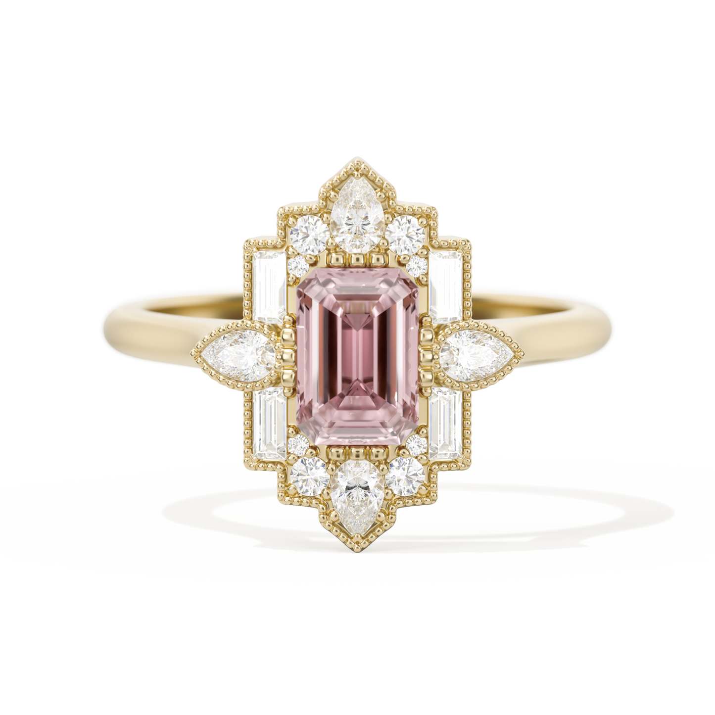 Pear Deco with 6x4 Emerald Cut