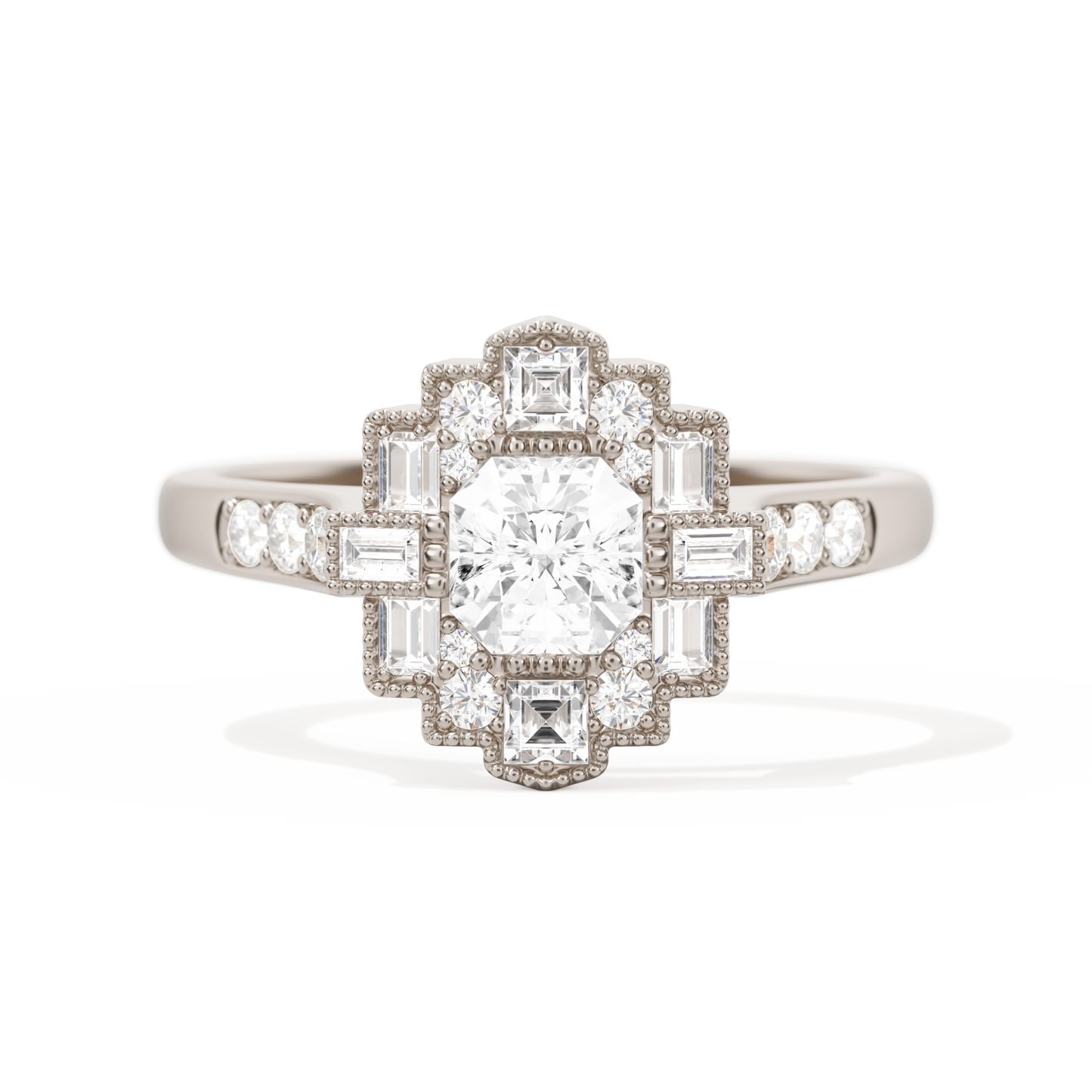 Square Deco with Asscher Cut