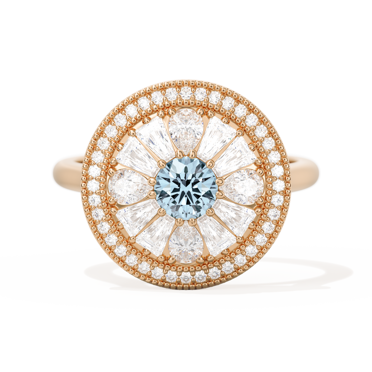 Pear & Baguette Round with Halo