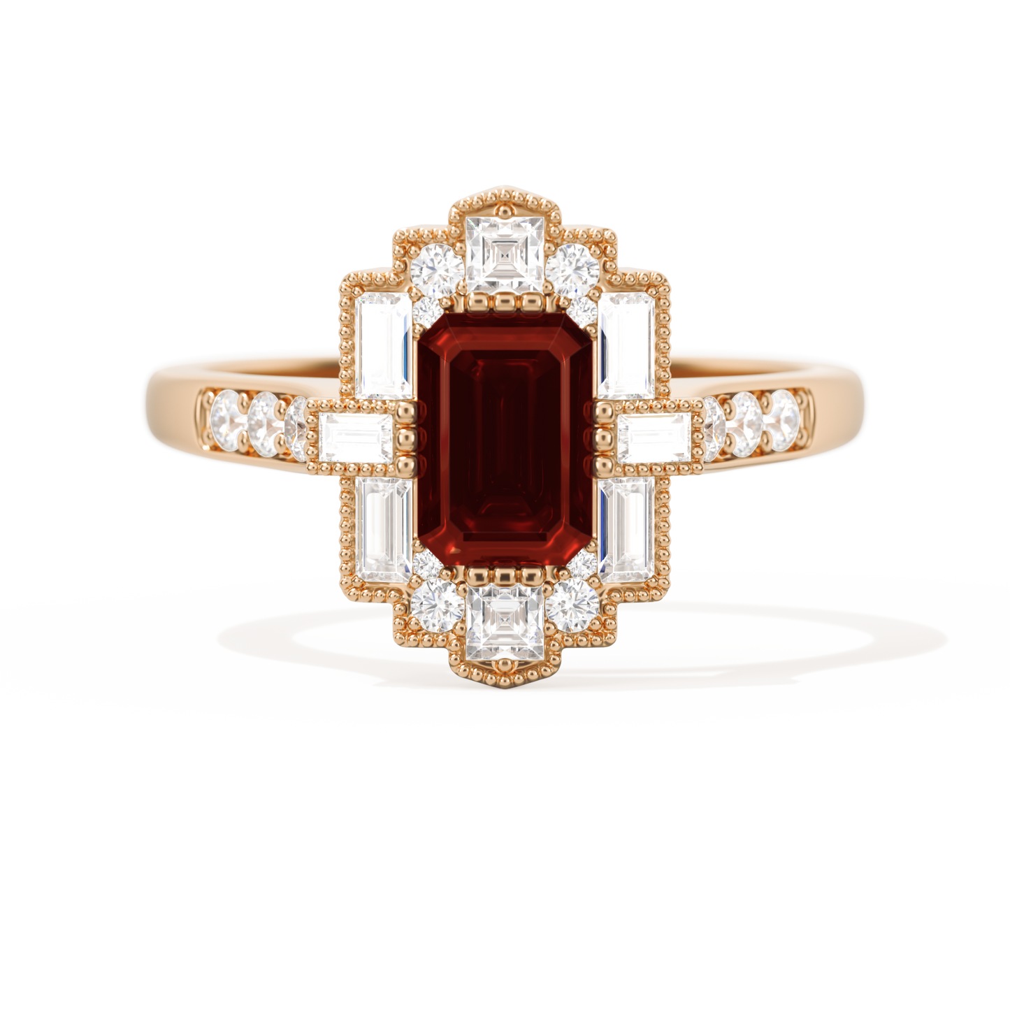 Rectangular Deco with 6x4 Emerald Cut