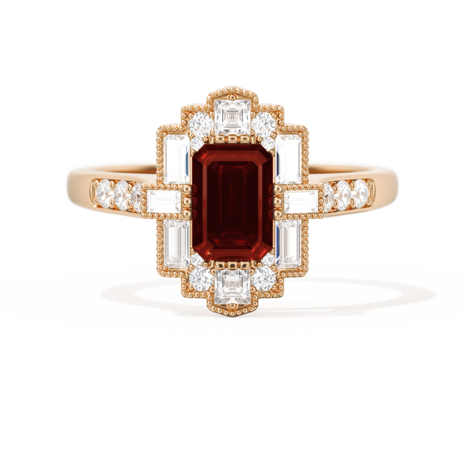 Rectangular Deco with 6x4 Emerald Cut