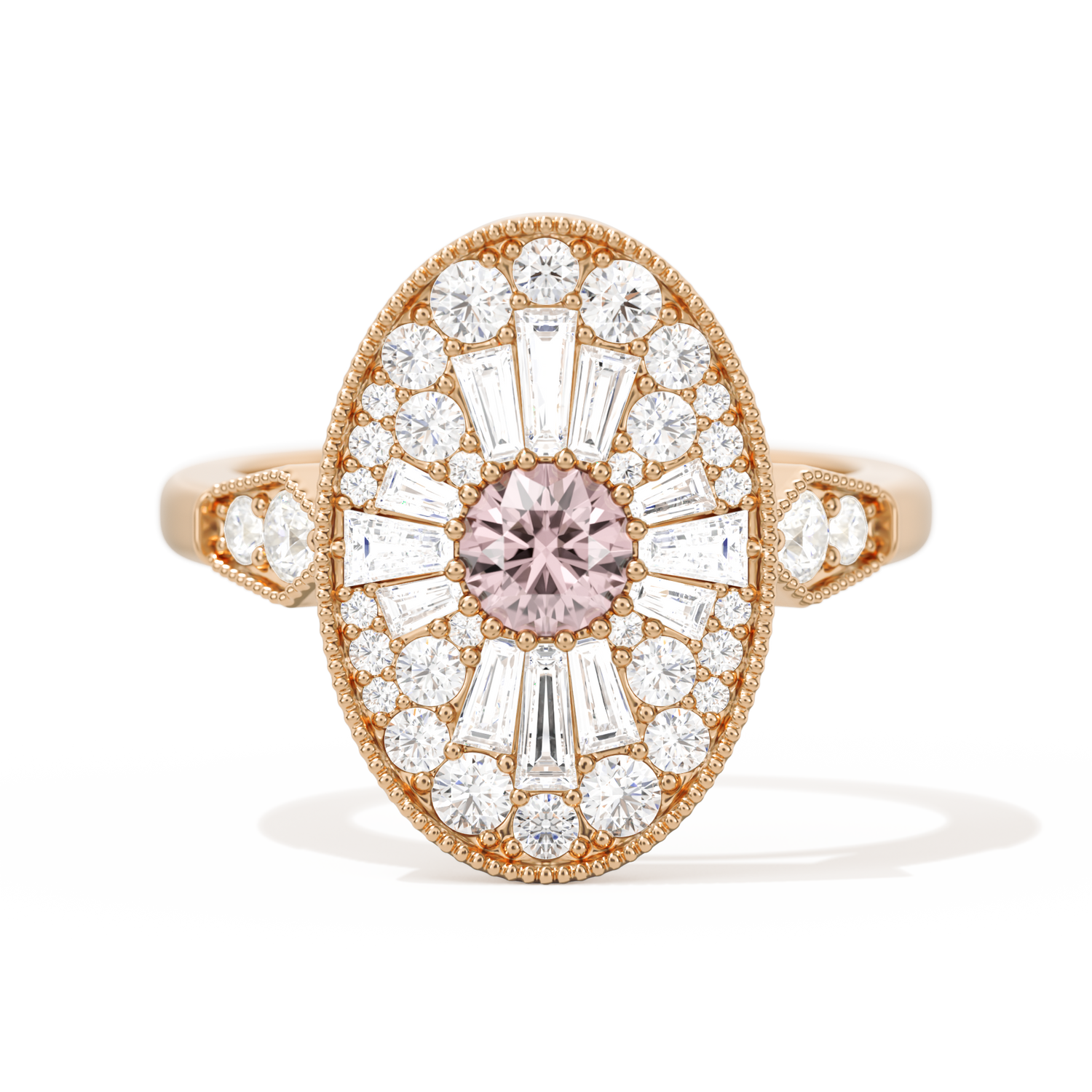 Oval Ballerina Round Center 0.35 ctw