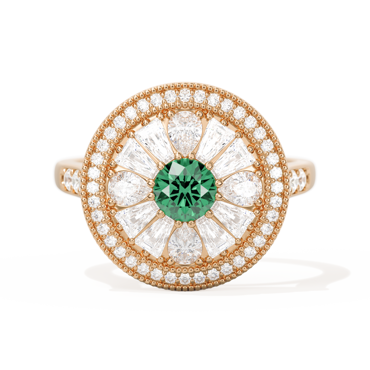 Pear & Baguette Round with Halo